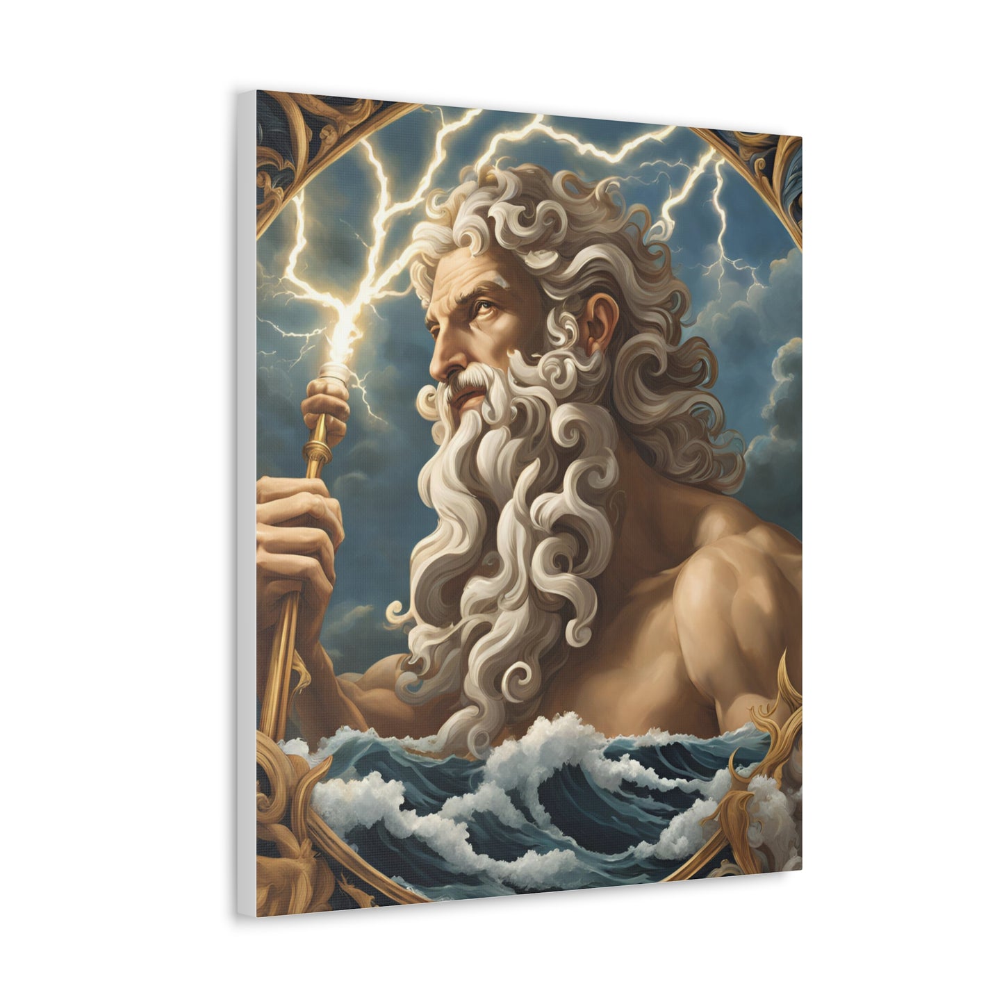 Mythical Zeus Canvas Gallery Wrap - Wall Art for Home Decor