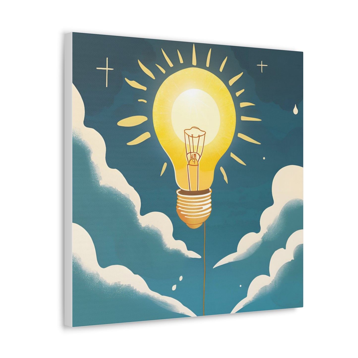 Canvas Gallery Wrap - The Sun as a Lightbulb Wall Art