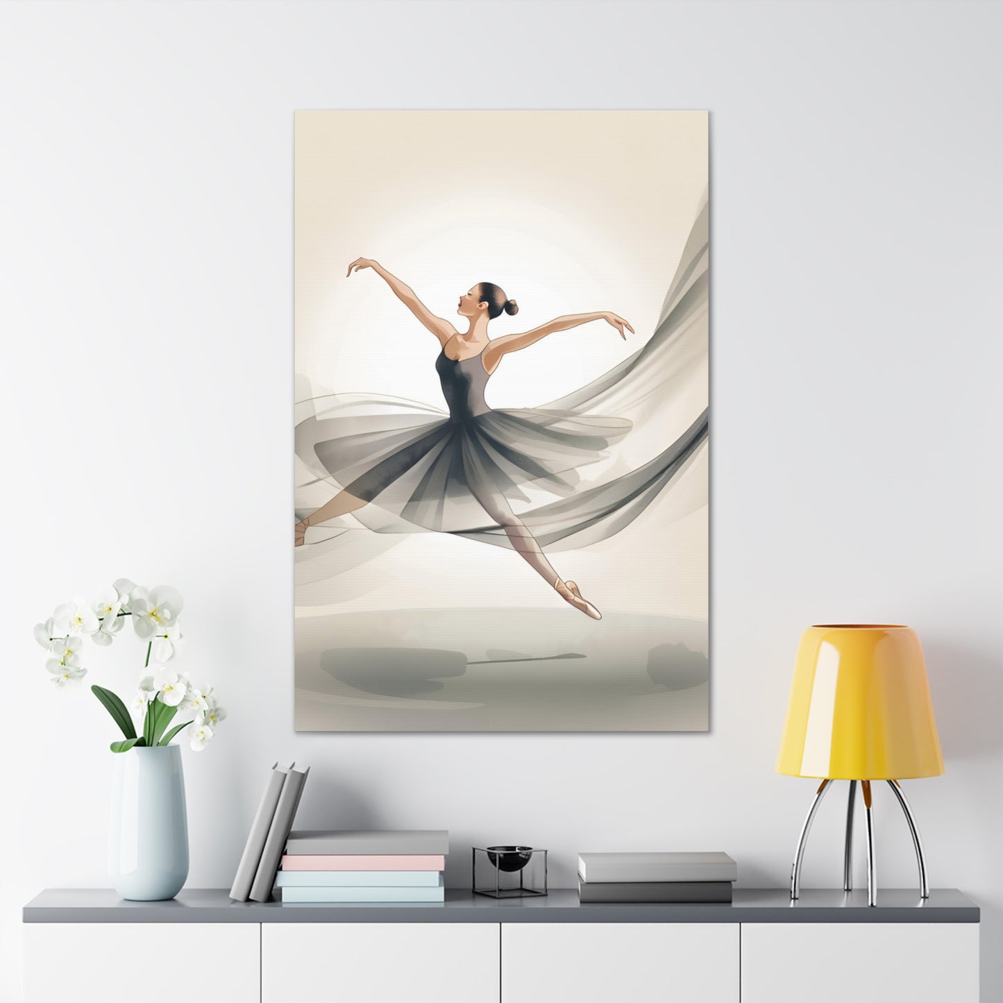 Elegant Ballerina Canvas Gallery Wrap – Chic Wall Art for Dance Lovers