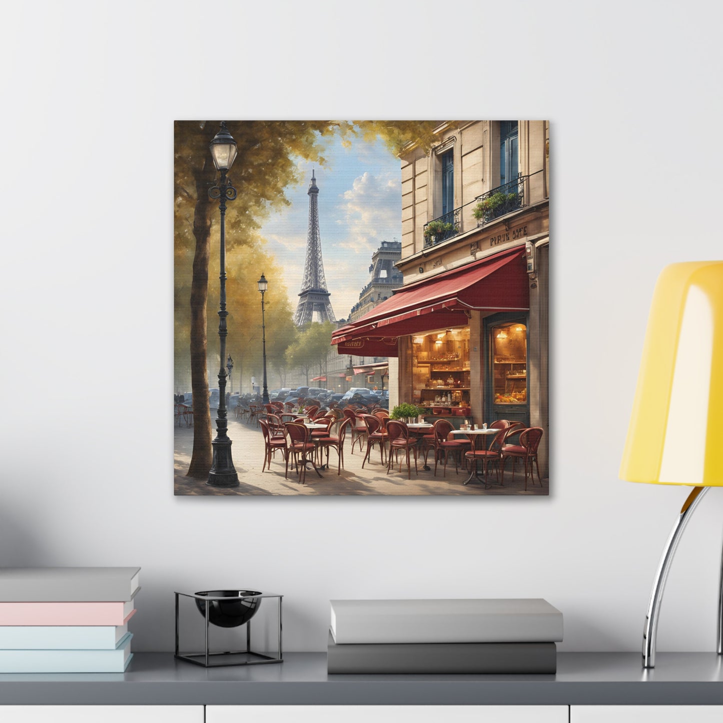 Parisian Café Canvas Gallery Wrap - Scenic Wall Decor for Home & Office