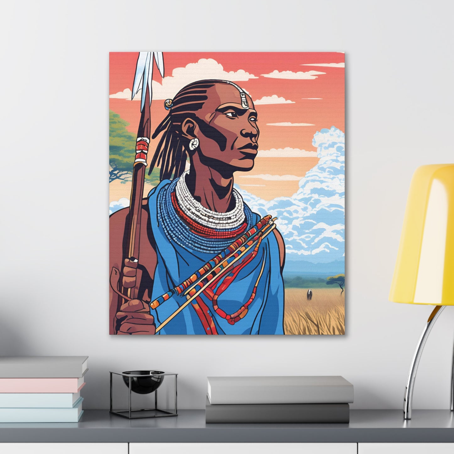 Canvas Gallery Wrap - African Warrior Artwork