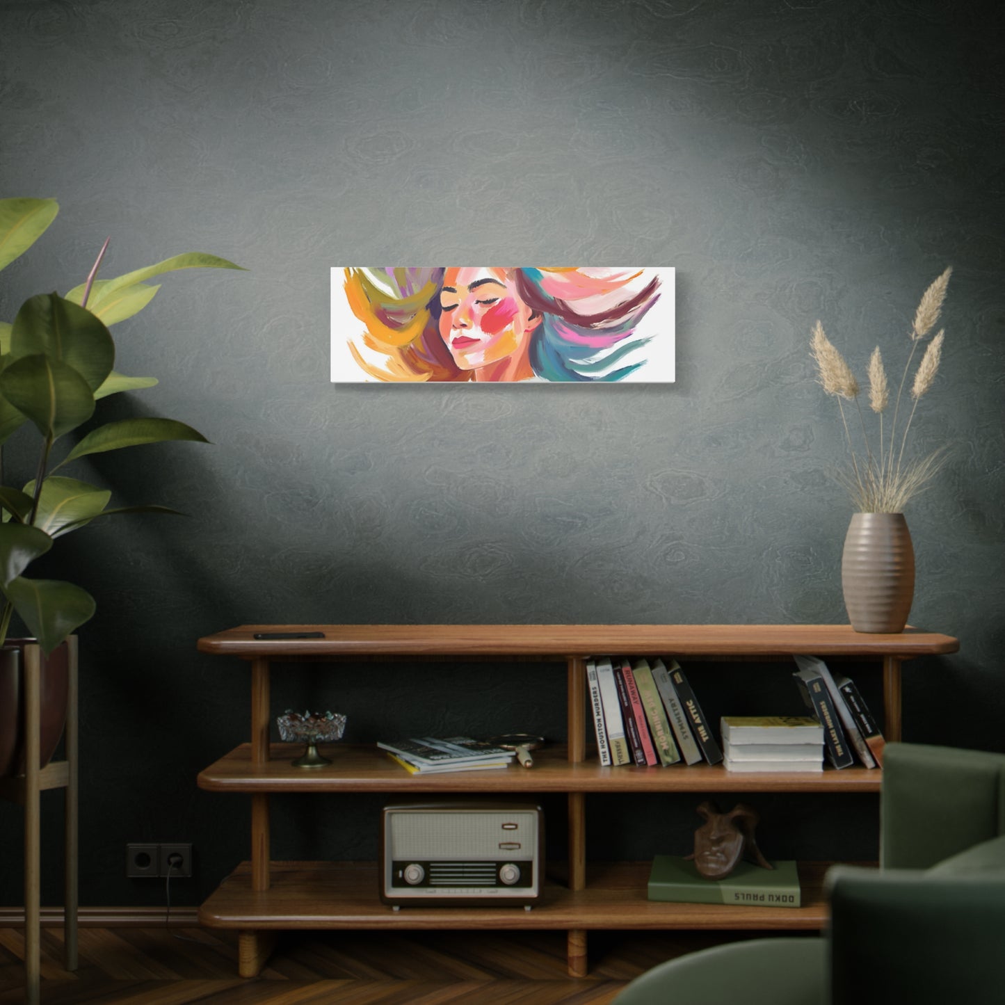 Colorful Abstract Canvas Wall Art - Feminine Beauty Design