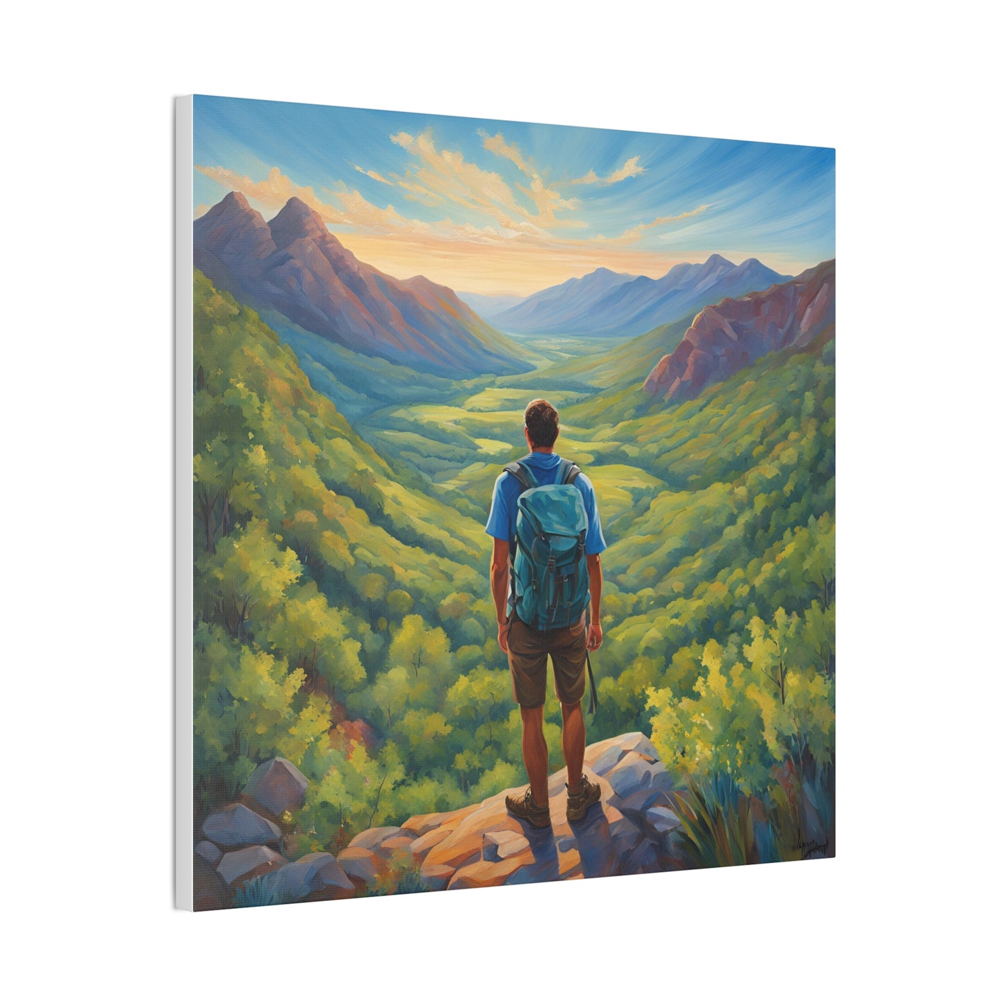 Adventure Landscape Canvas Print - Nature Hike Wall Art for Outdoor Enthusiasts