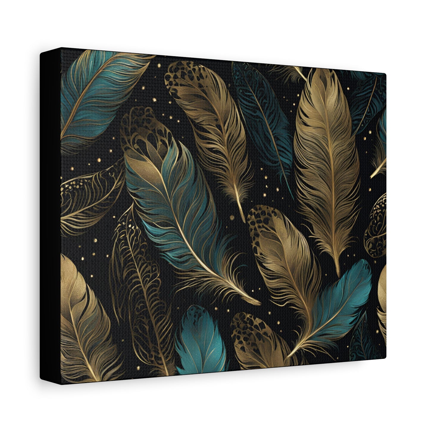 Bohemian Feather Wall Art Canvas – Boho Chic Décor | Crafted Canvass