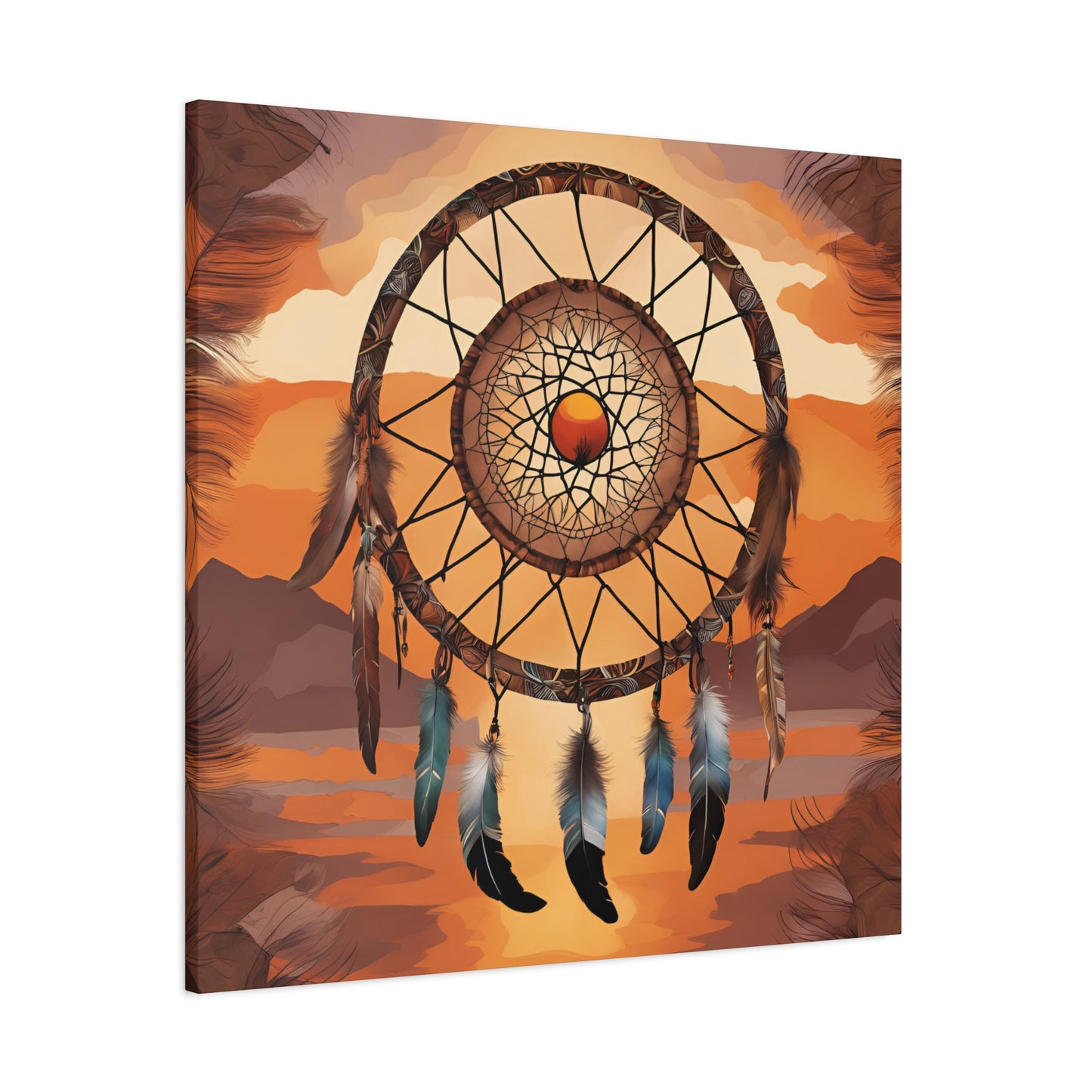 Dreamcatcher Matte Canvas Art – Bohemian Wall Decor for Free-Spirited Dreamers