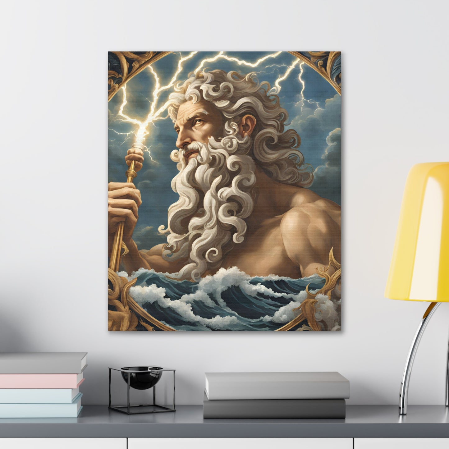 Mythical Zeus Canvas Gallery Wrap - Wall Art for Home Decor