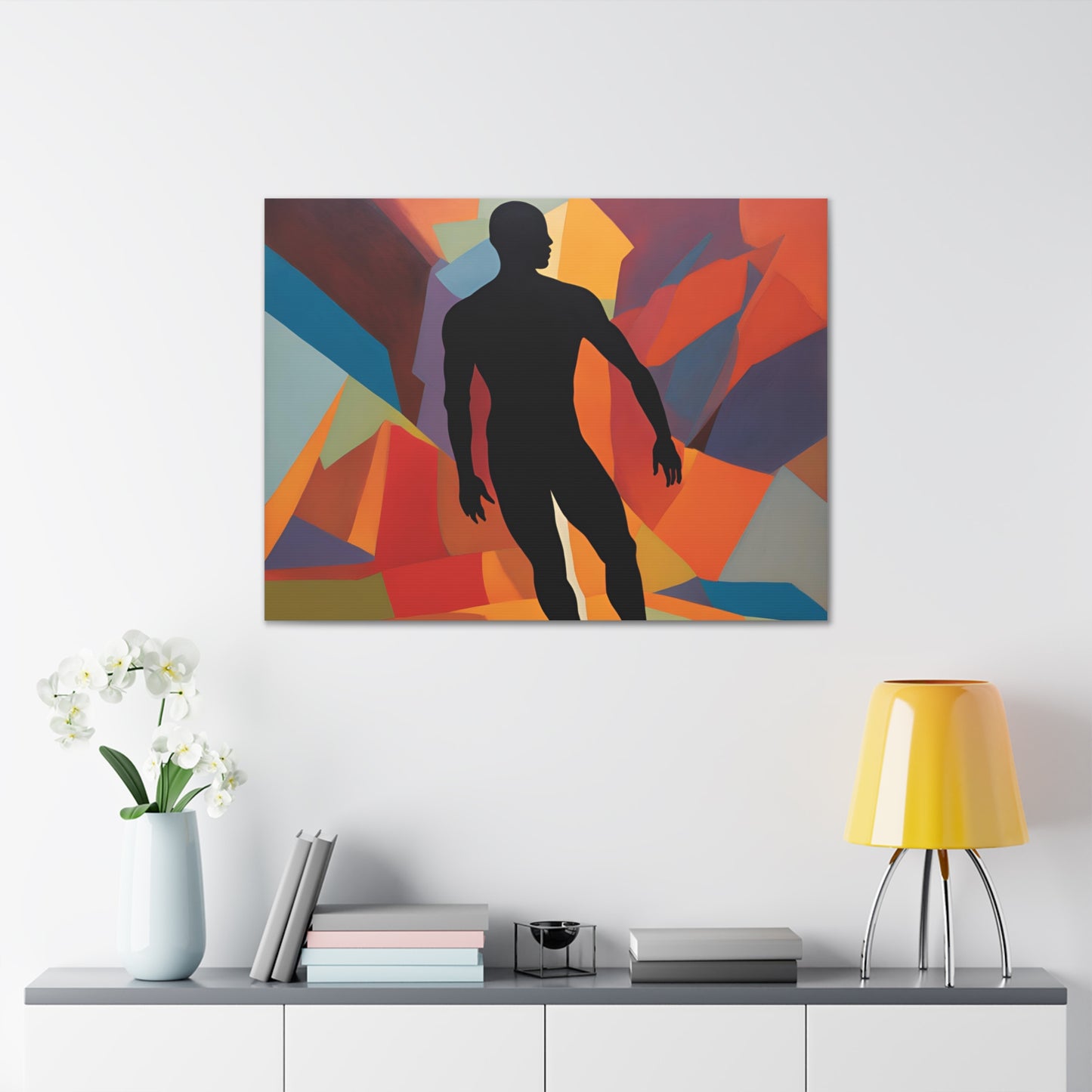 Abstract Canvas Gallery Wrap Shadow vs. Reality - Silhouette Art for Home Decor