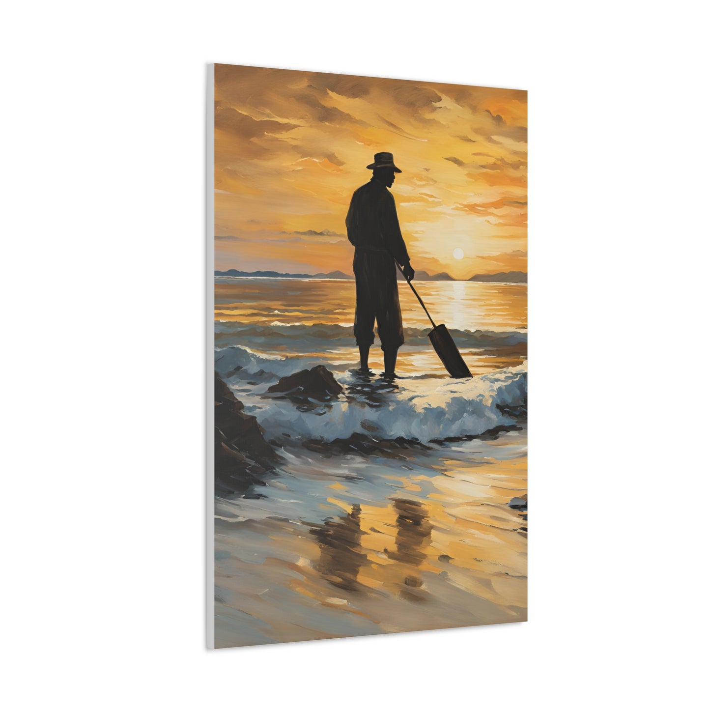 A Fisherman at Sunset