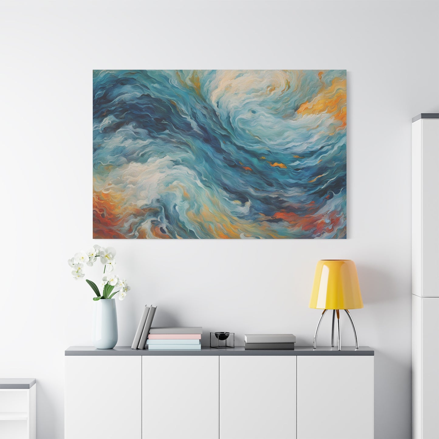 Abstract Ocean Wave Canvas Art