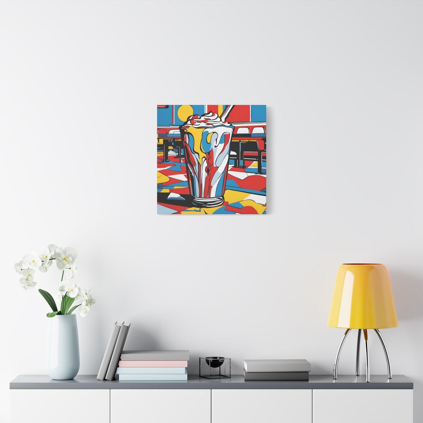 Retro Milkshake Canvas Wall Art – Fun & Vibrant Diner-Inspired Decor