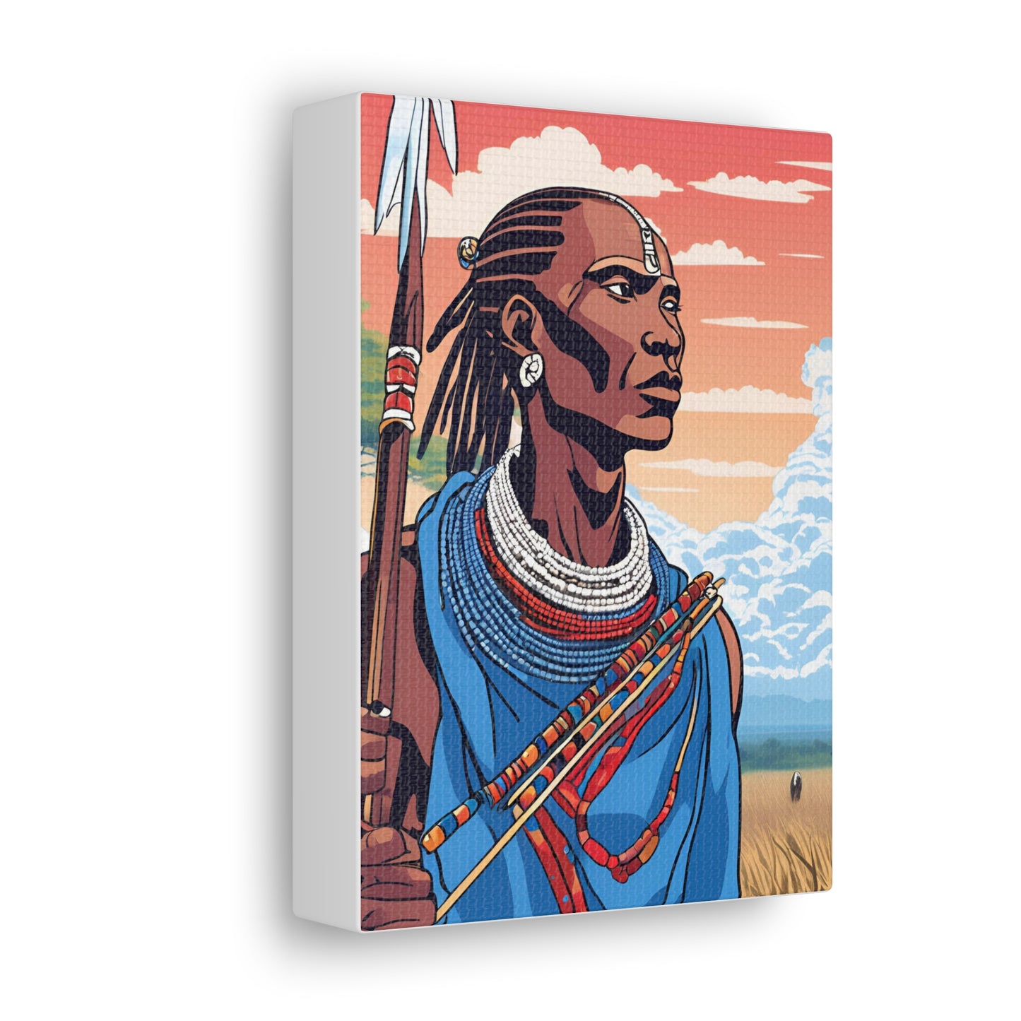 Canvas Gallery Wrap - African Warrior Artwork