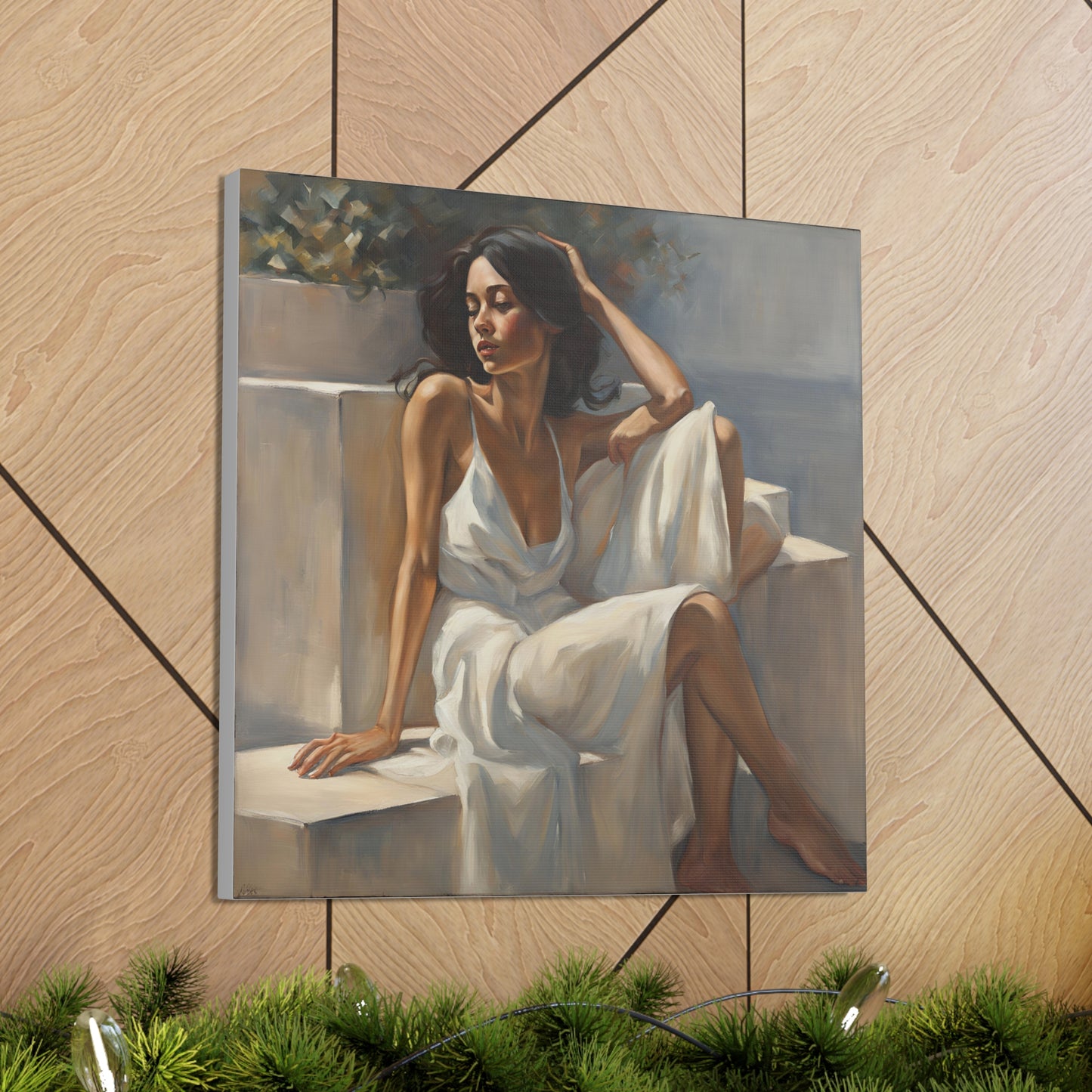 Elegant Canvas Gallery Wrap - Serene Art for Home Décor Figurative art