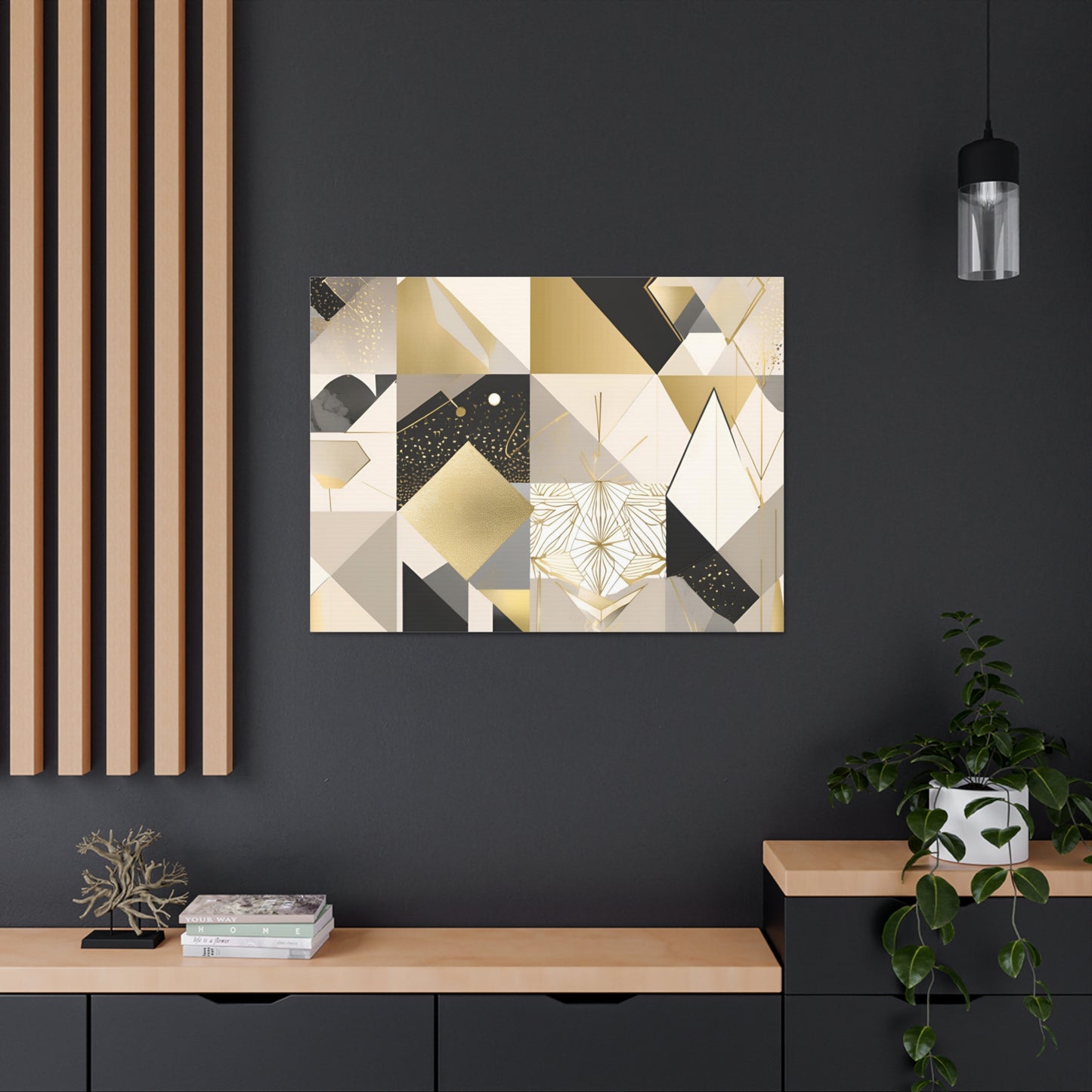 Geometric Canvas Gallery Wrap – Modern Abstract Wall Art