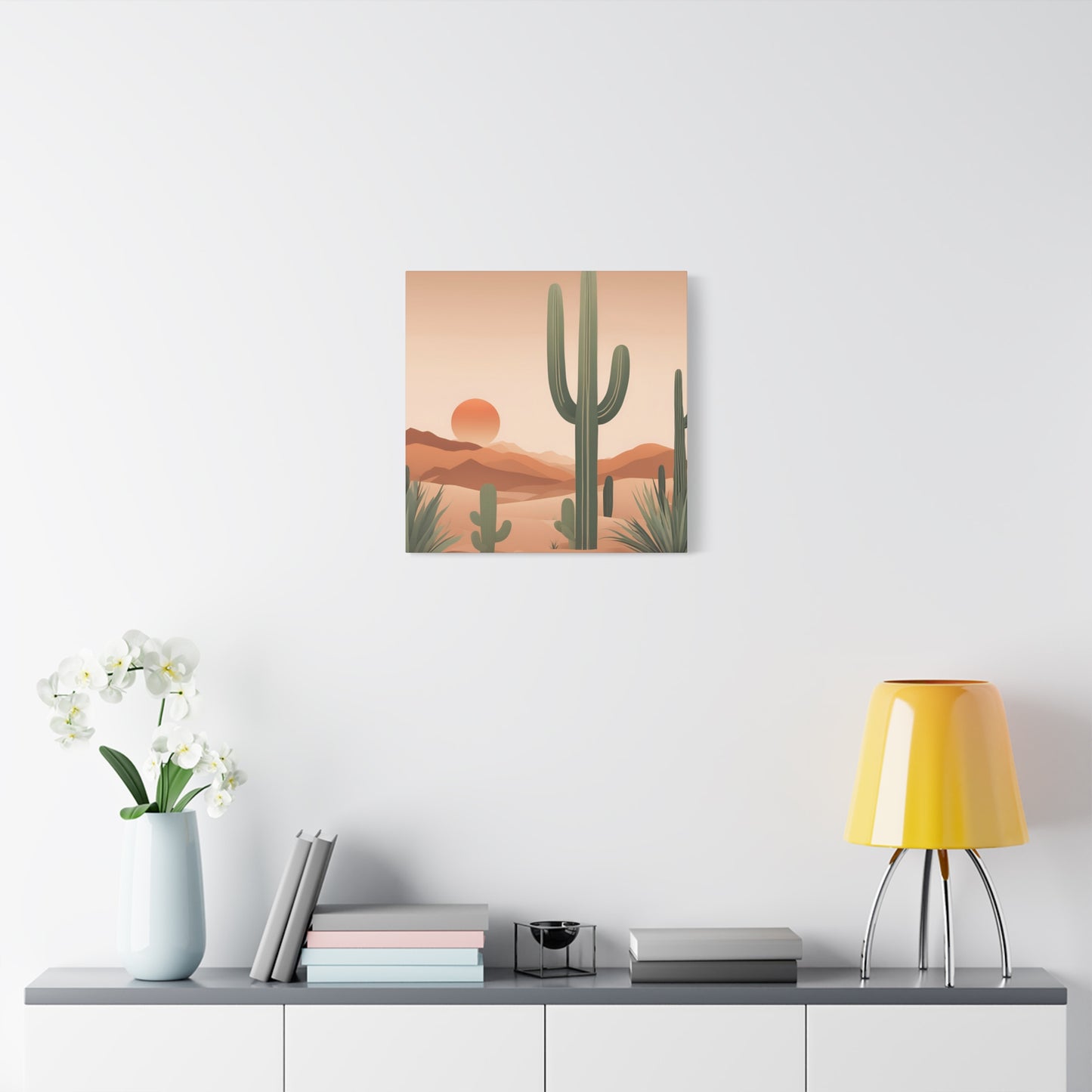 Desert Sunset Art Canvas - Stunning Landscape Wall Decor for Modern Homes