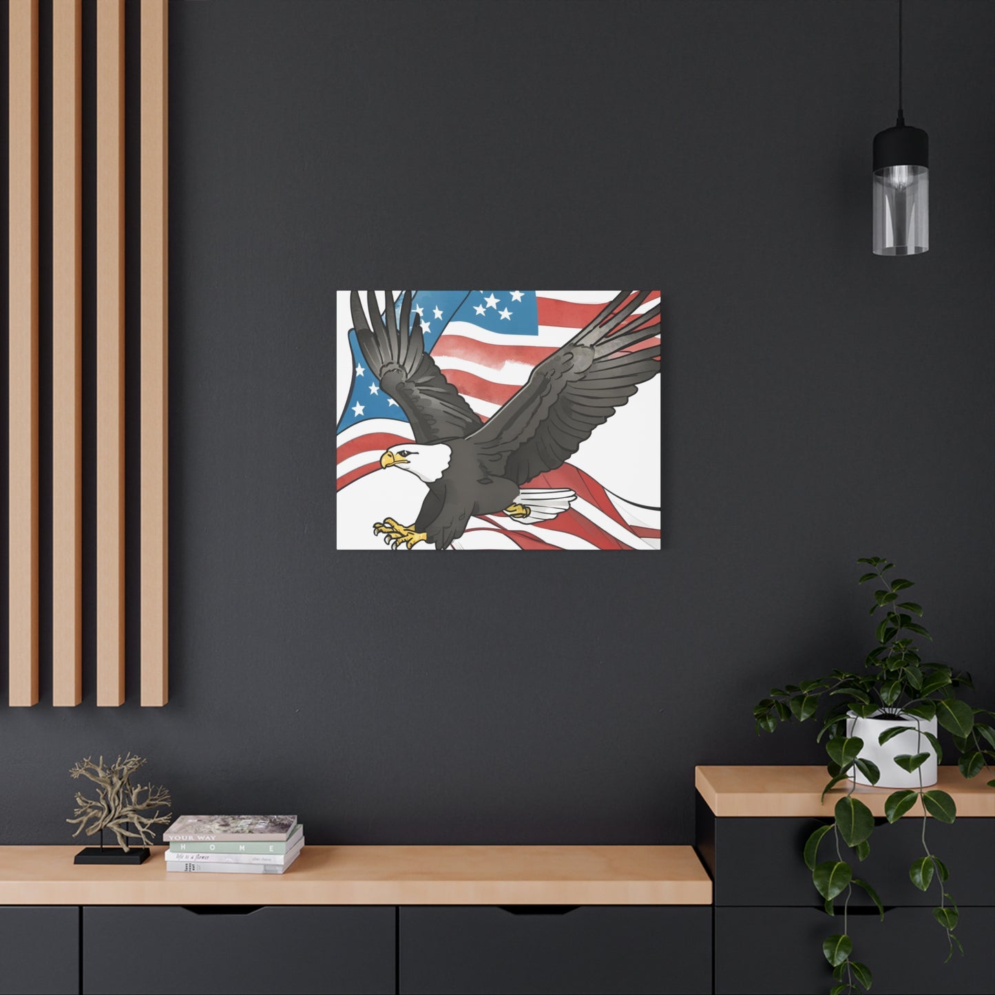 Patriotic Eagle Canvas Wall Art