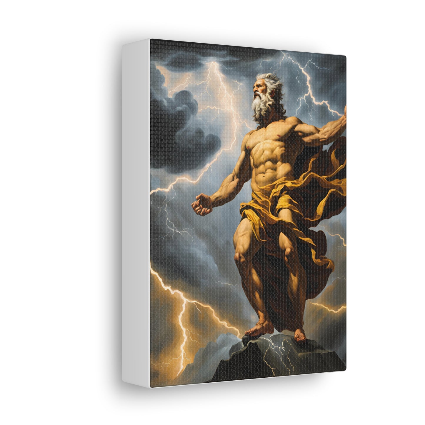 Zeus Canvas Gallery Wrap - Mythical Art Print for Home Decor