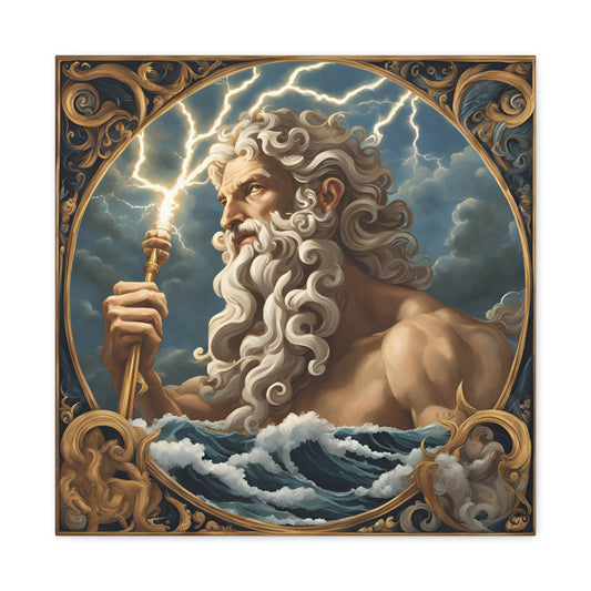 Mythical Zeus Canvas Gallery Wrap - Wall Art for Home Decor