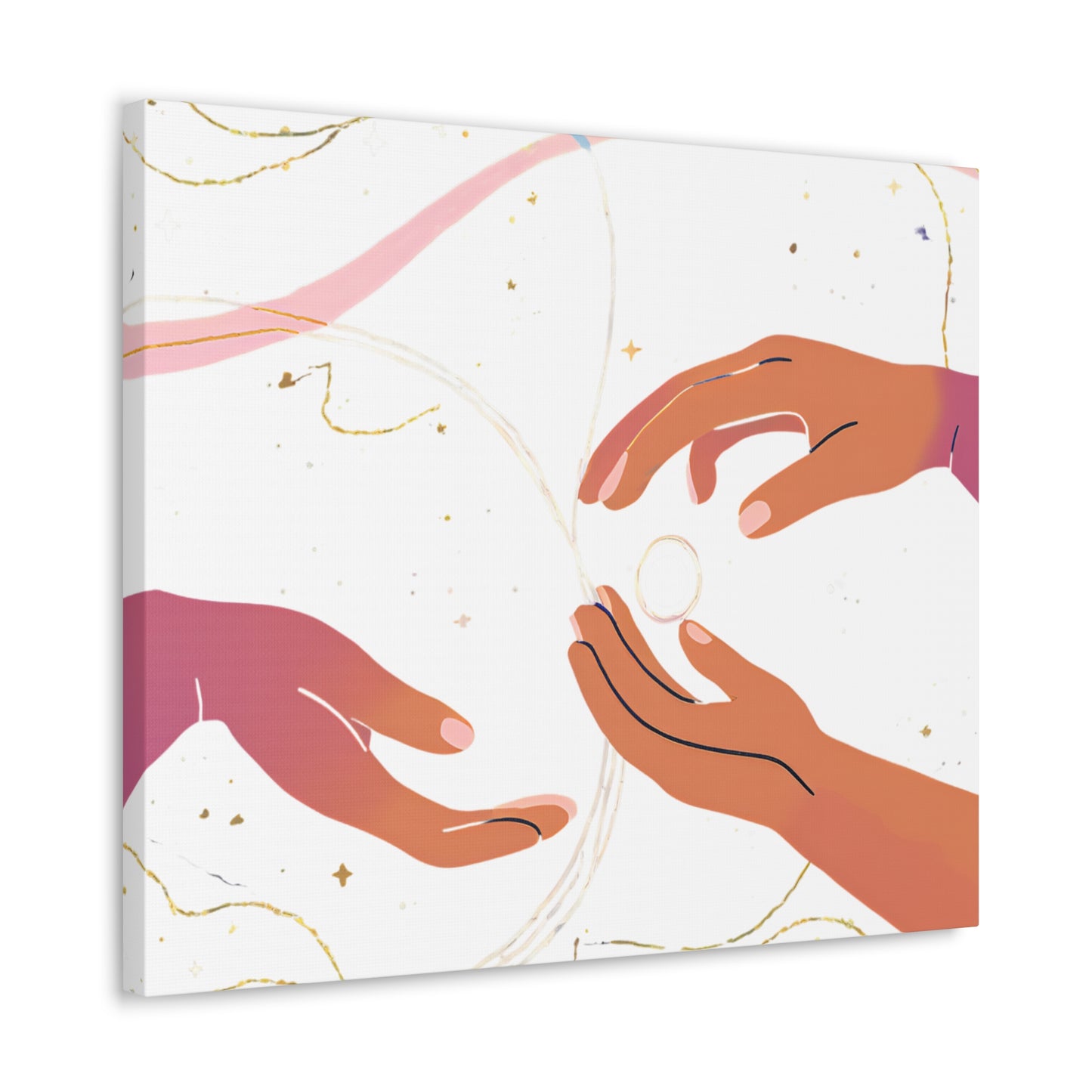 Artistic Canvas Wrap - Hands Reaching for Connection