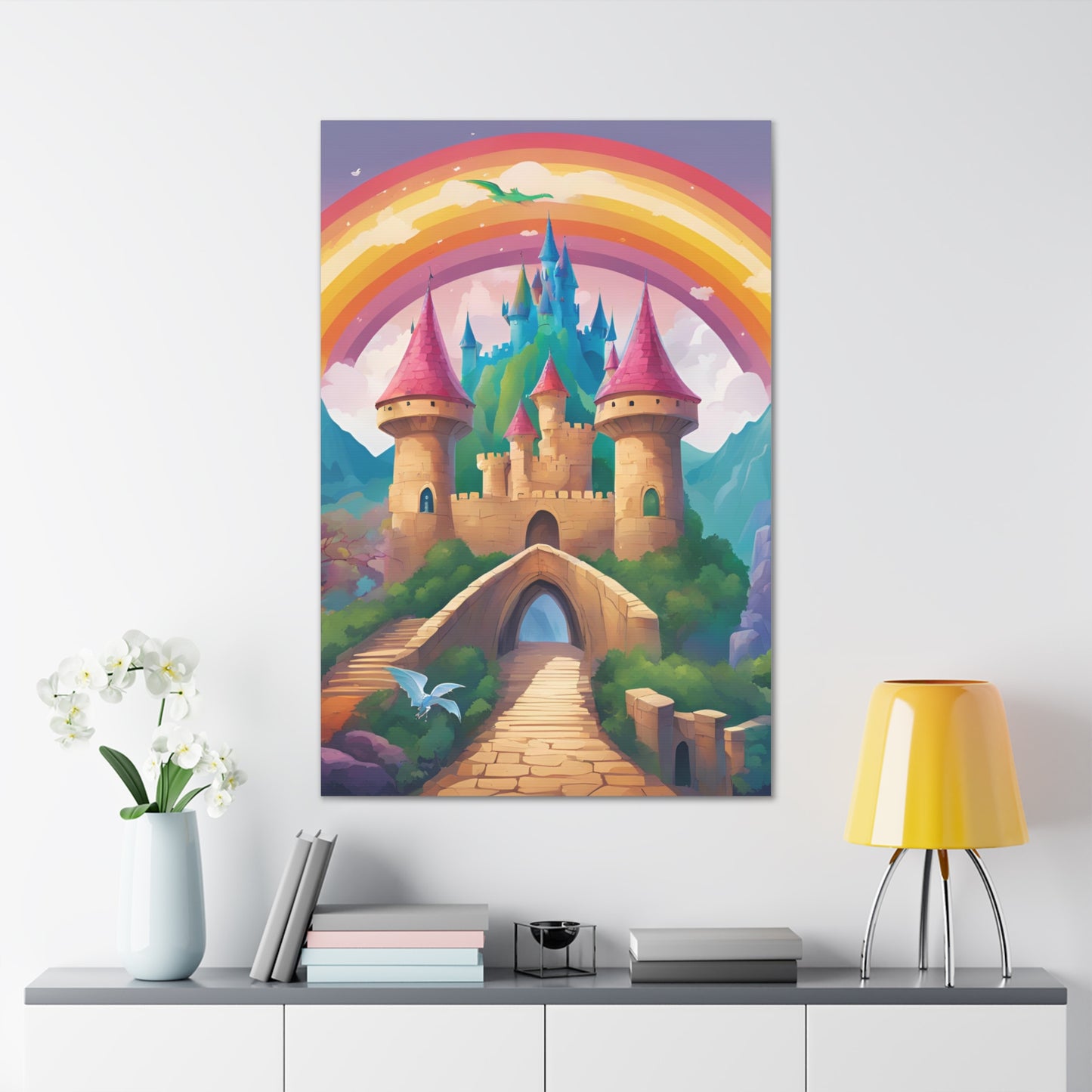 Canvas Gallery Wrap - Enchanted Castle Fantasy Art Home Decor