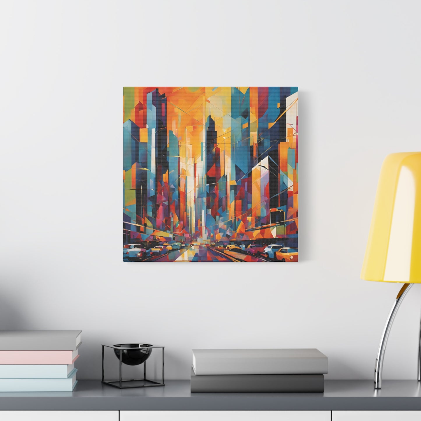 Vibrant Cityscape Canvas Print - Modern Wall Art for Urban Lovers