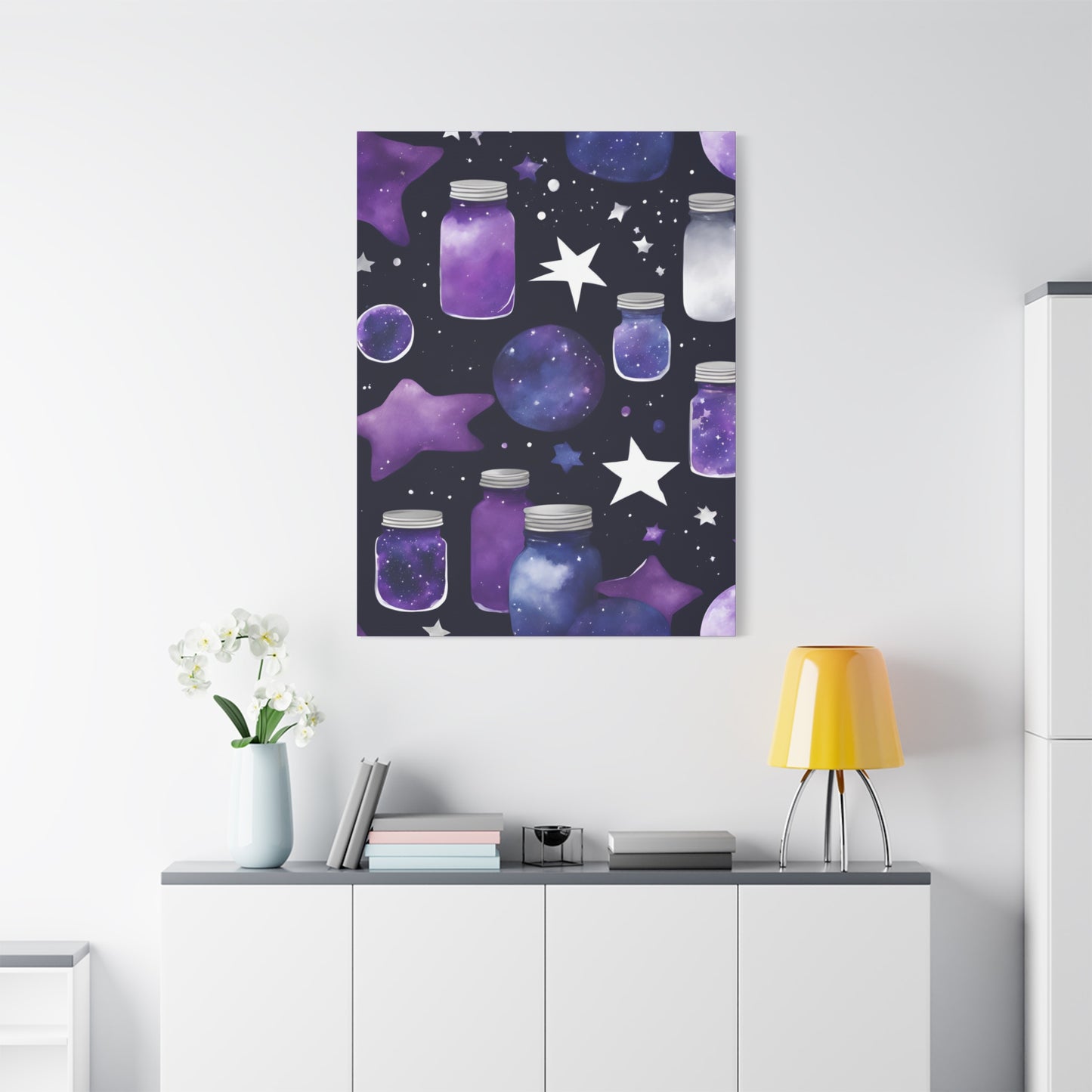 Dreamer's Cosmic Starry Night Canvas – Celestial Wall Art for Inspired Home Decor