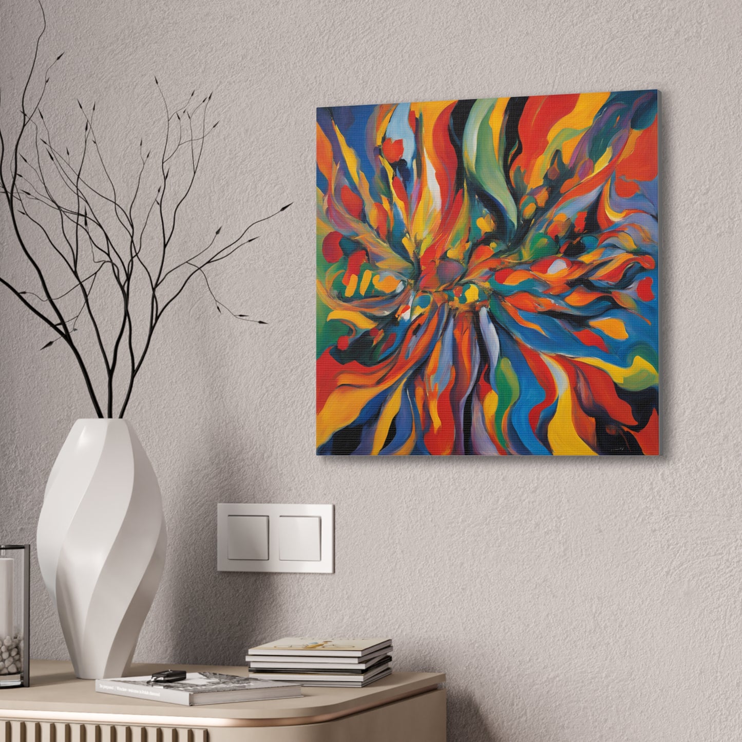 Vibrant Expressionism Canvas Art - Colorful Stretched Wall Decor