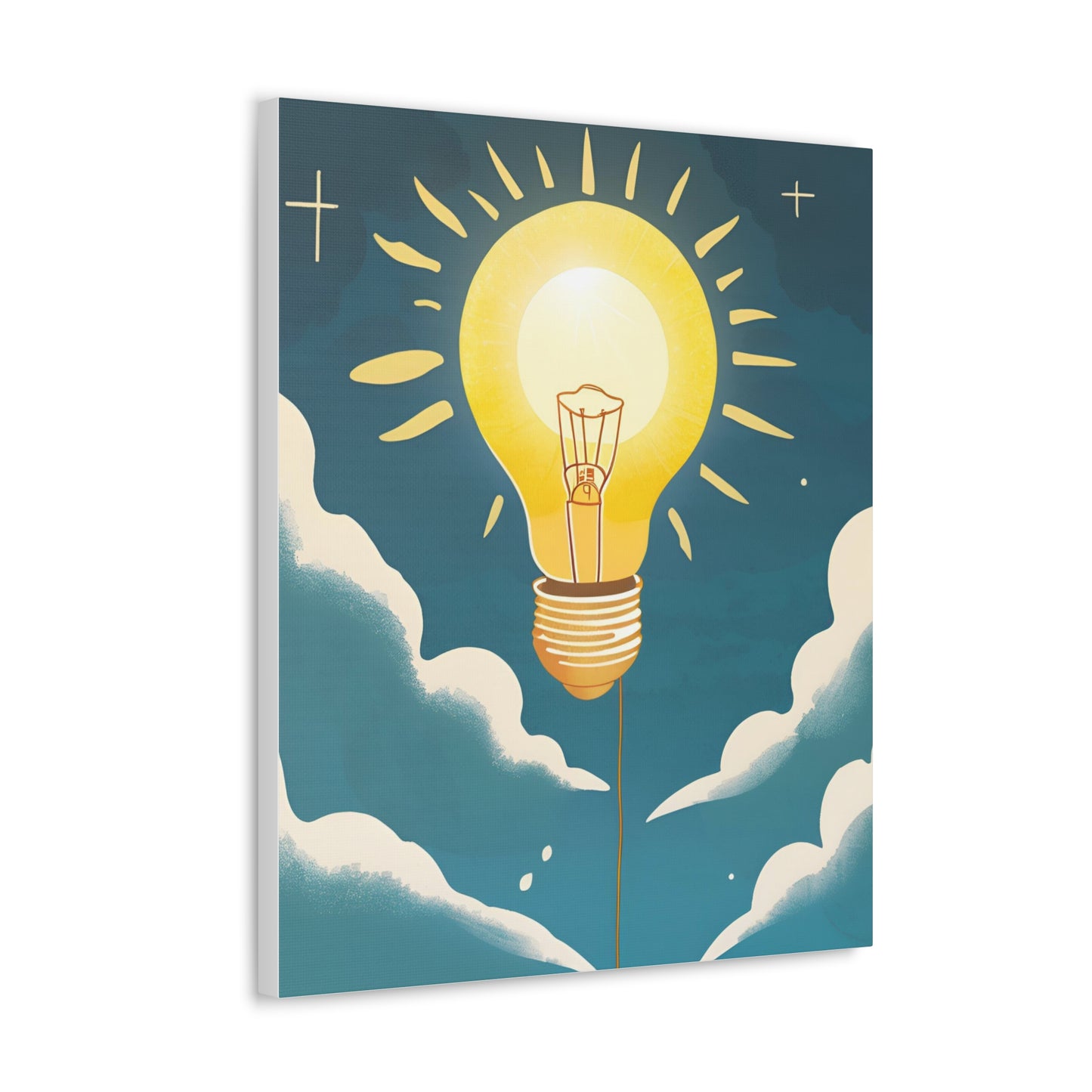 Canvas Gallery Wrap - The Sun as a Lightbulb Wall Art