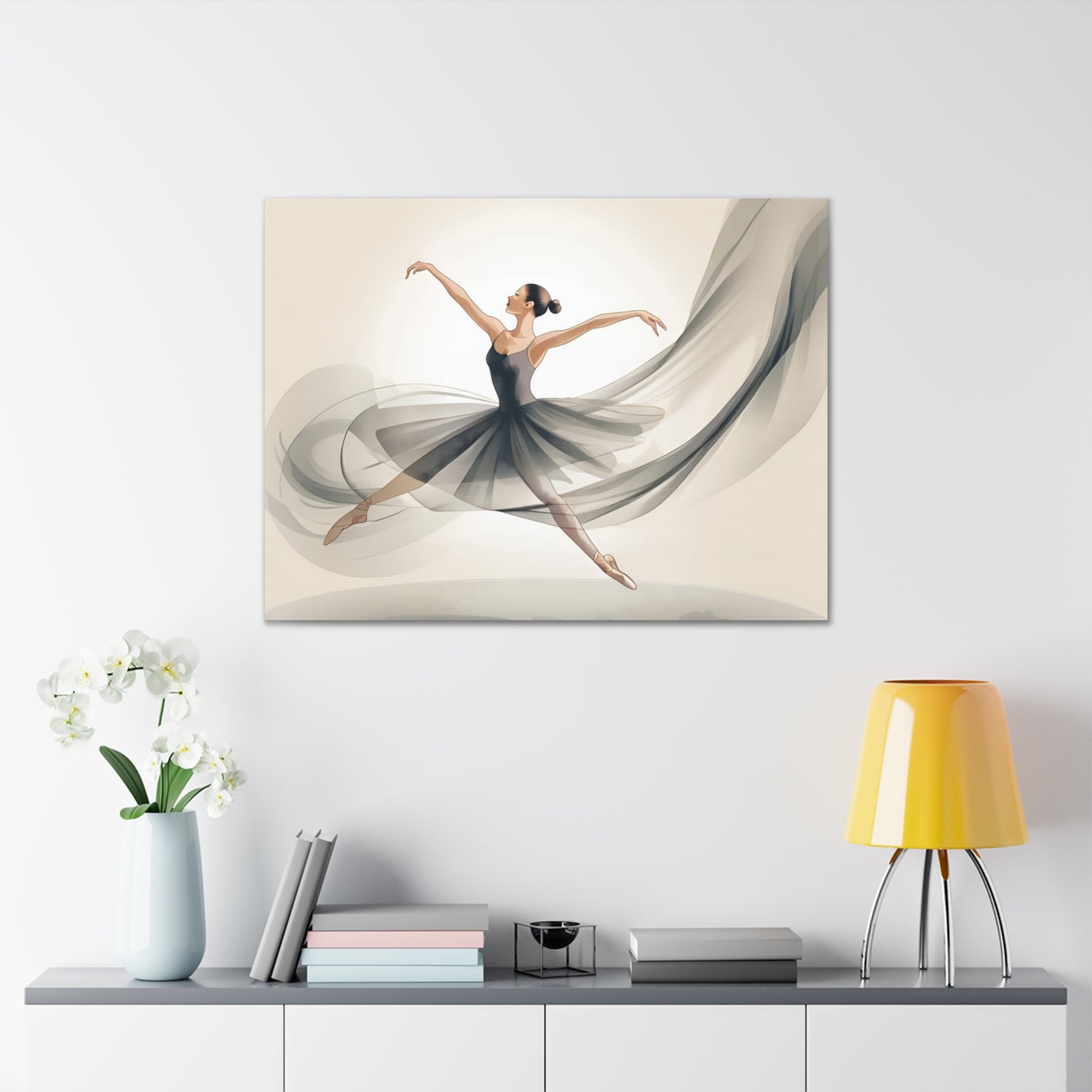 Elegant Ballerina Canvas Gallery Wrap – Chic Wall Art for Dance Lovers