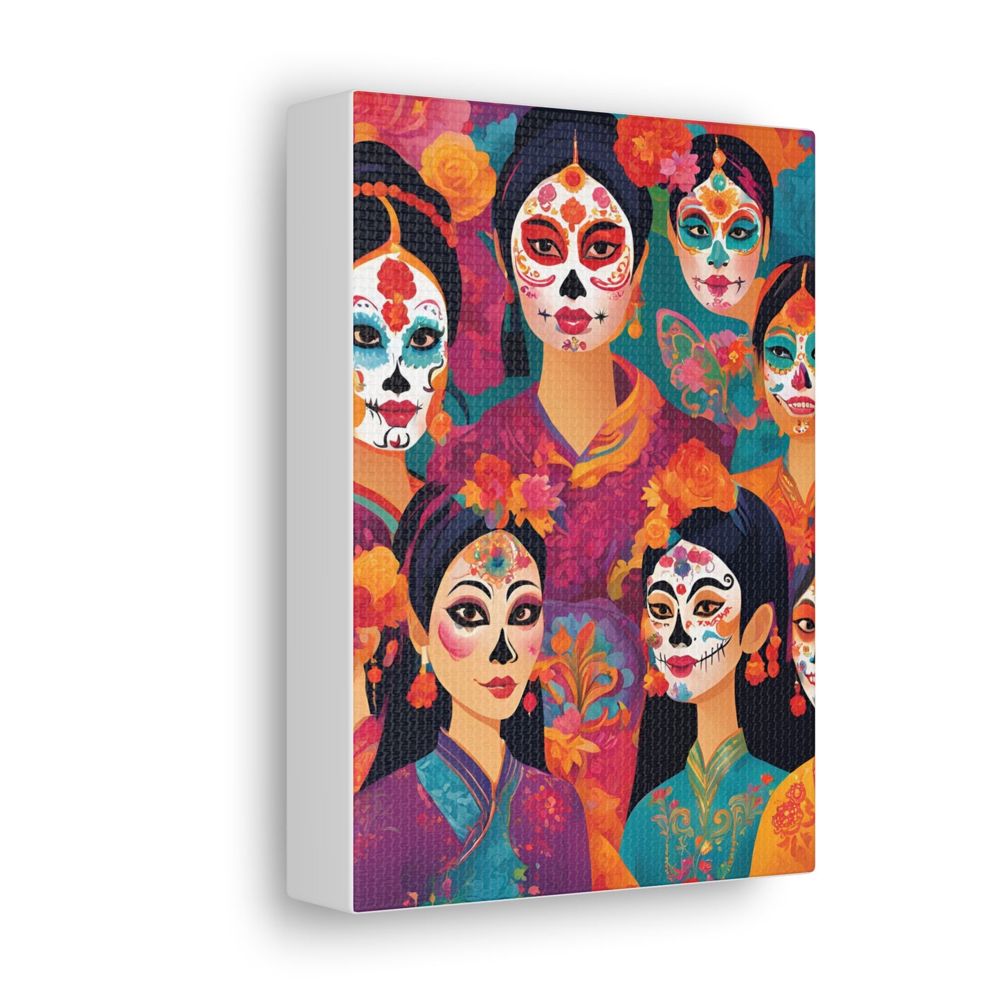 Vibrant Day of the Dead Canvas Gallery Wraps - Celebrating Life and Heritage