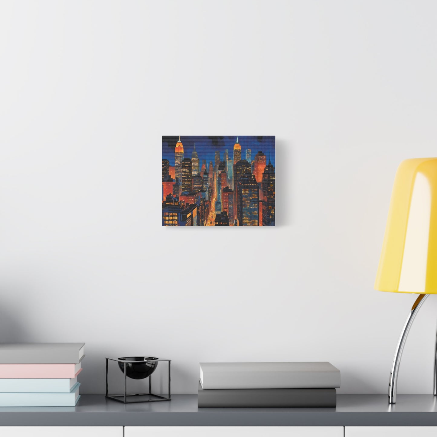 New York City Nightscape Matte Canvas Print – Stunning Skyline Art for Home & Office