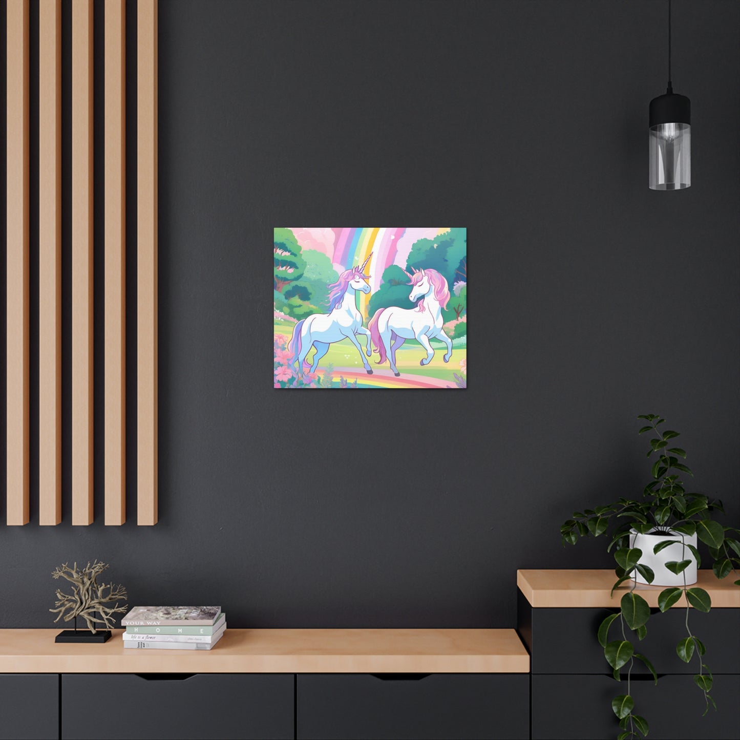 Magical Unicorn Canvas Gallery Wraps - Whimsical Art for Kids' Rooms