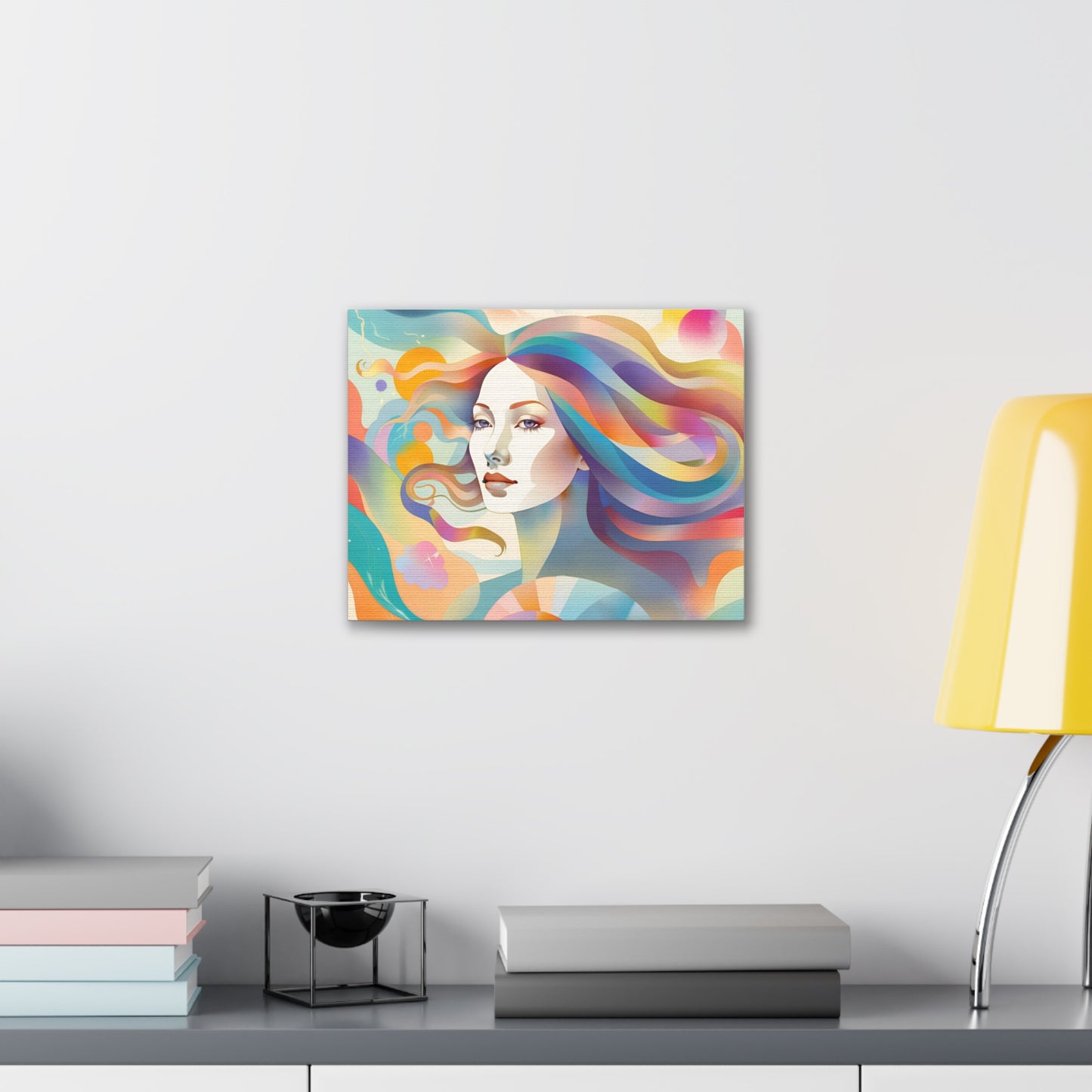 Canvas Gallery Wrap - Abstract Woman Colorful Wall Art