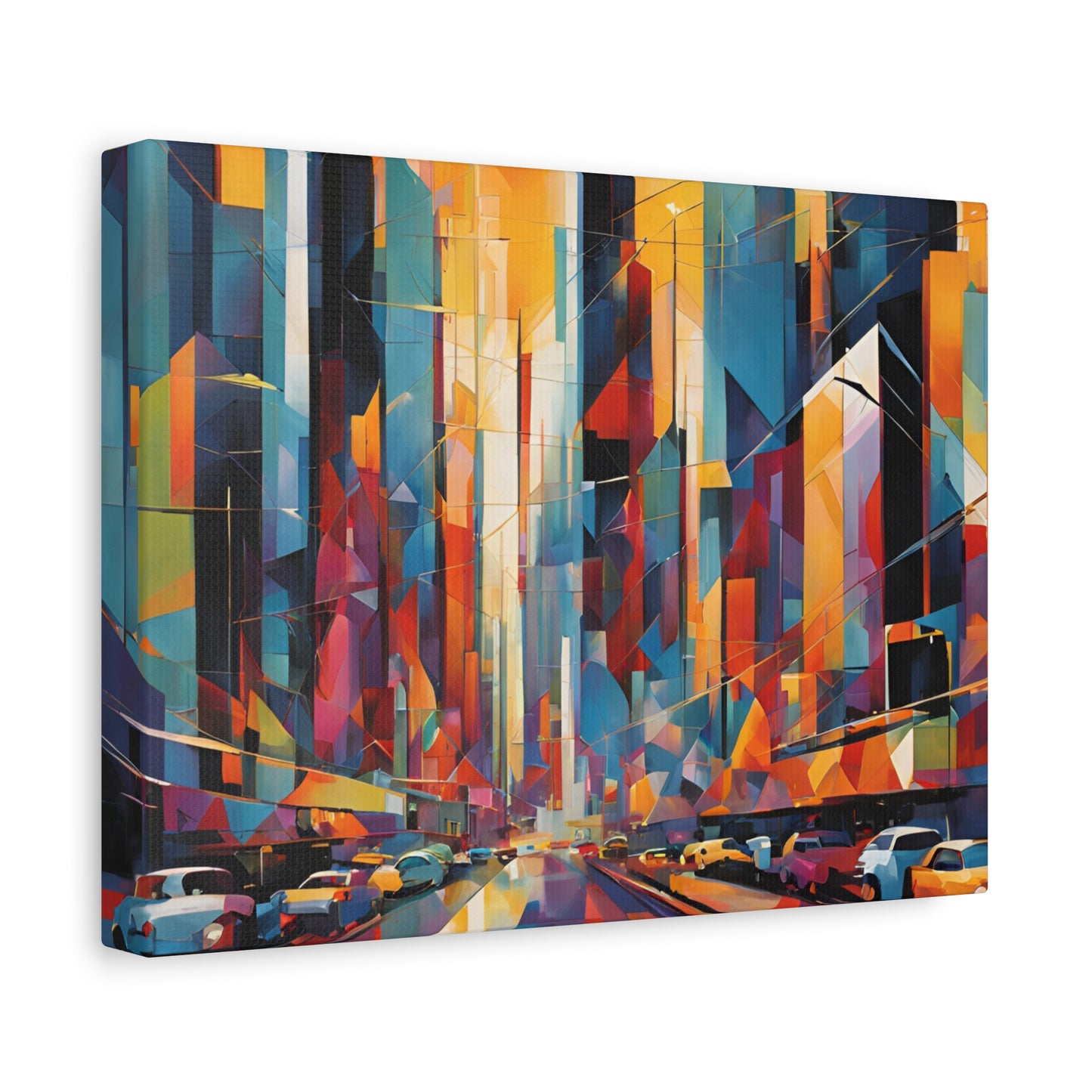 Vibrant Cityscape Canvas Print - Modern Wall Art for Urban Lovers