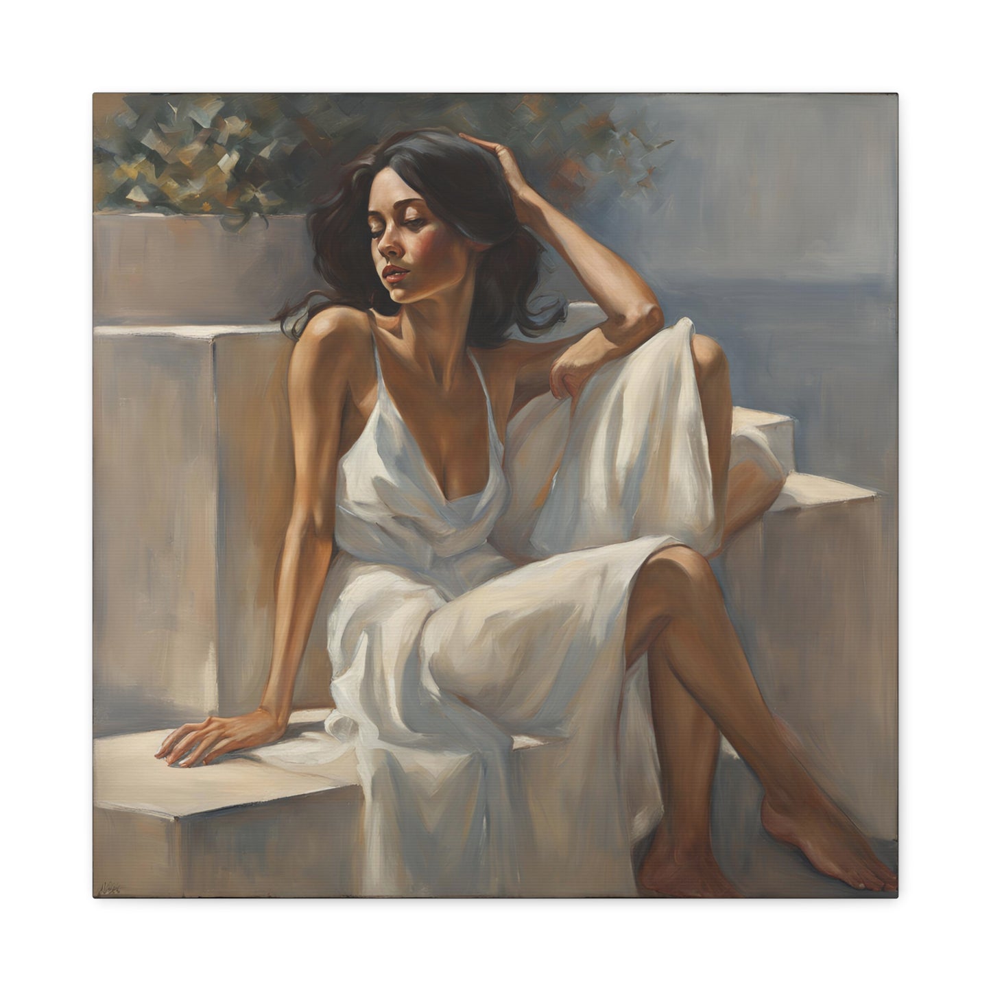 Elegant Canvas Gallery Wrap - Serene Art for Home Décor Figurative art