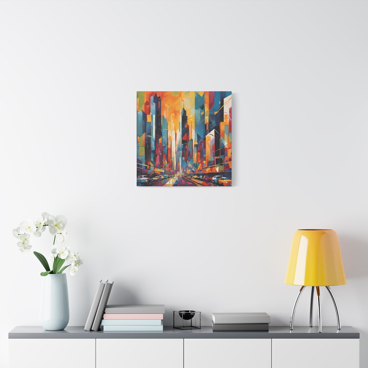 Vibrant Cityscape Canvas Print - Modern Wall Art for Urban Lovers