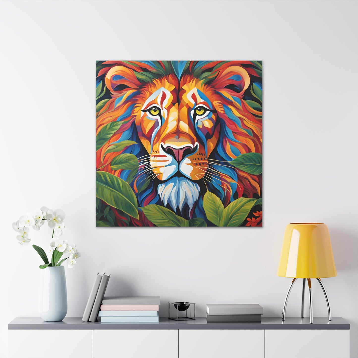 Canvas Art Print - Lion with a Human Face