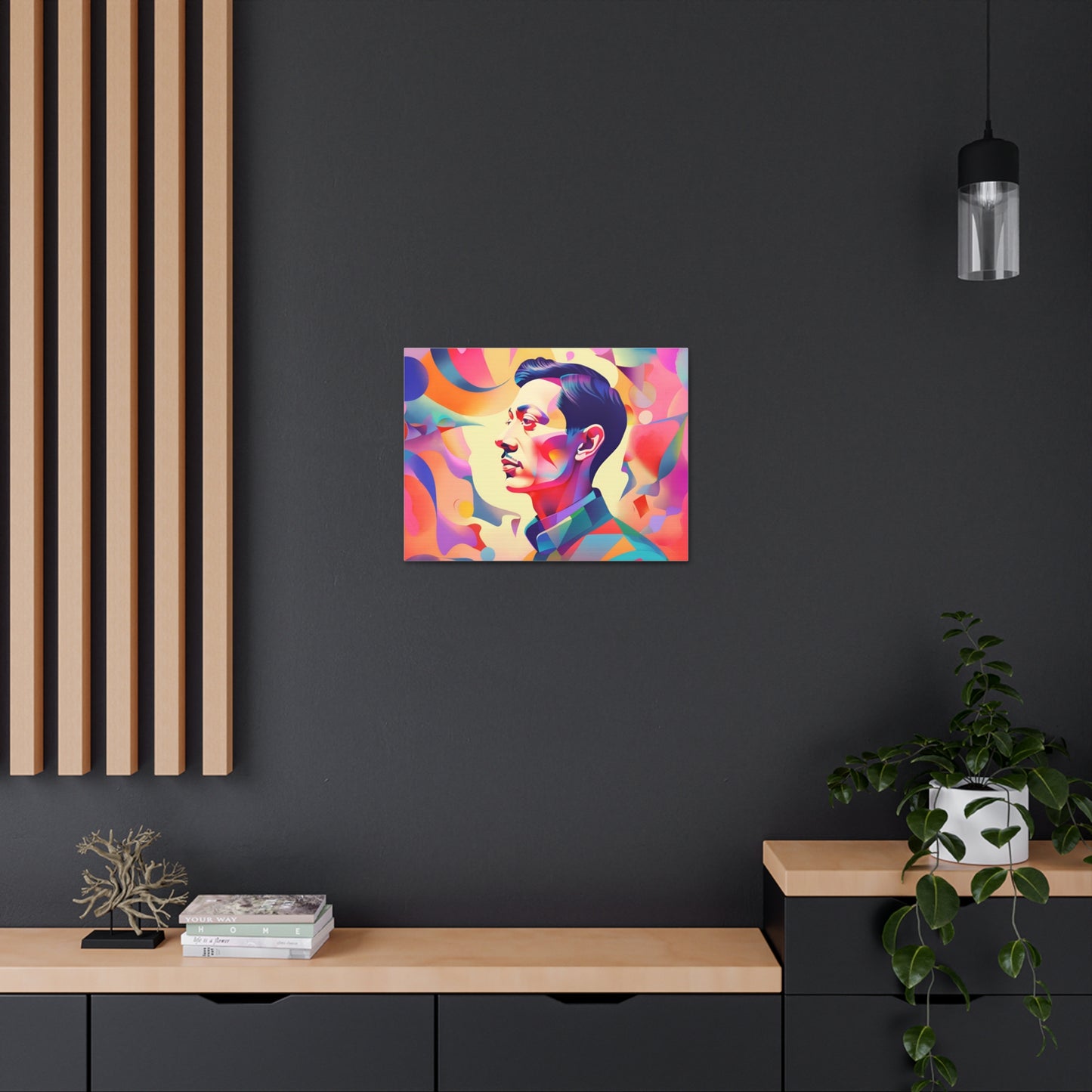 Vibrant Canvas Gallery Wrap - Abstract Male Portrait Art