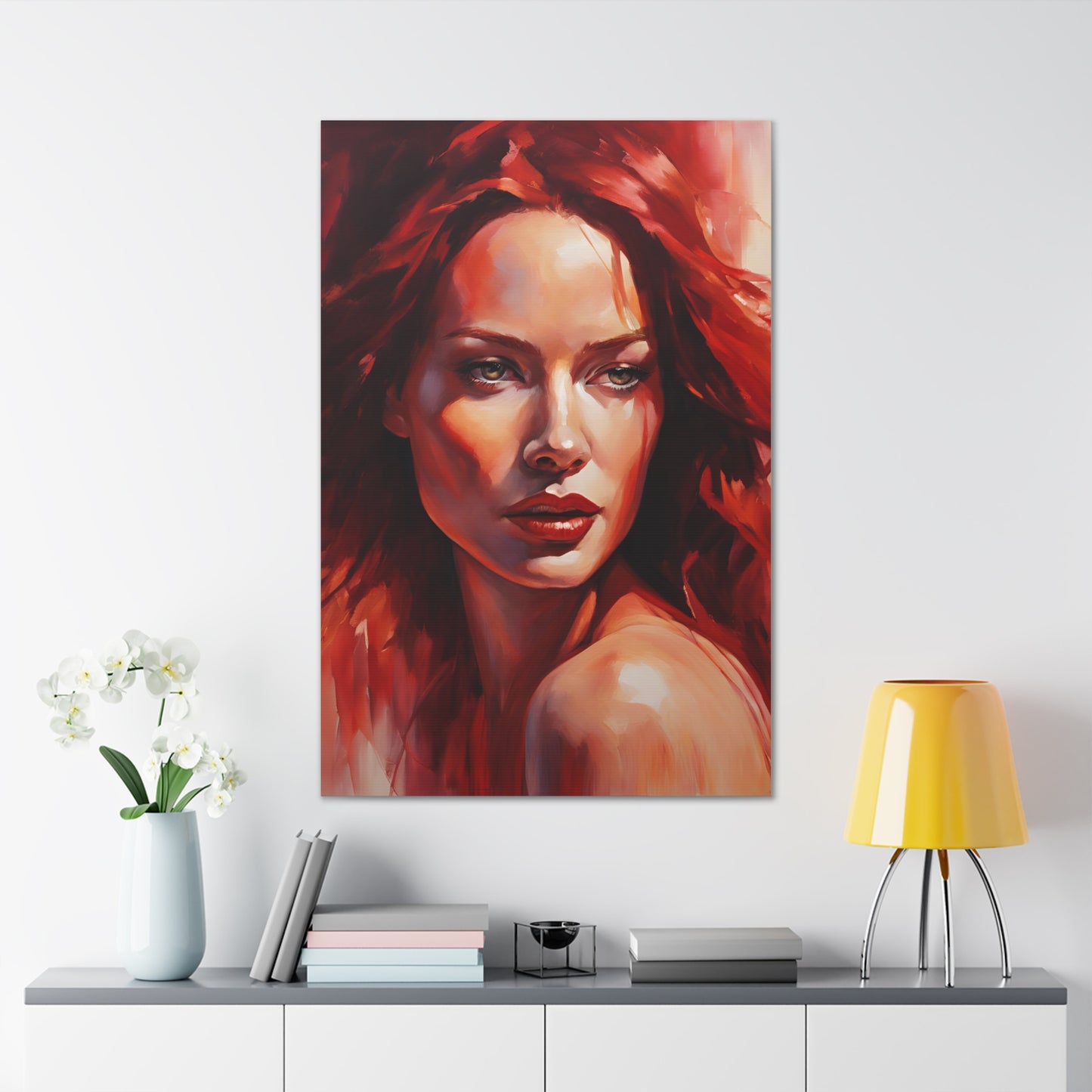 Stunning Canvas Gallery Wrap - Bold Red Art for Modern Spaces