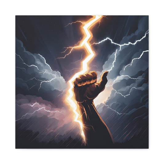 Empowered Lightning Canvas Gallery Wraps - Bold Art for Strength and Inspiration