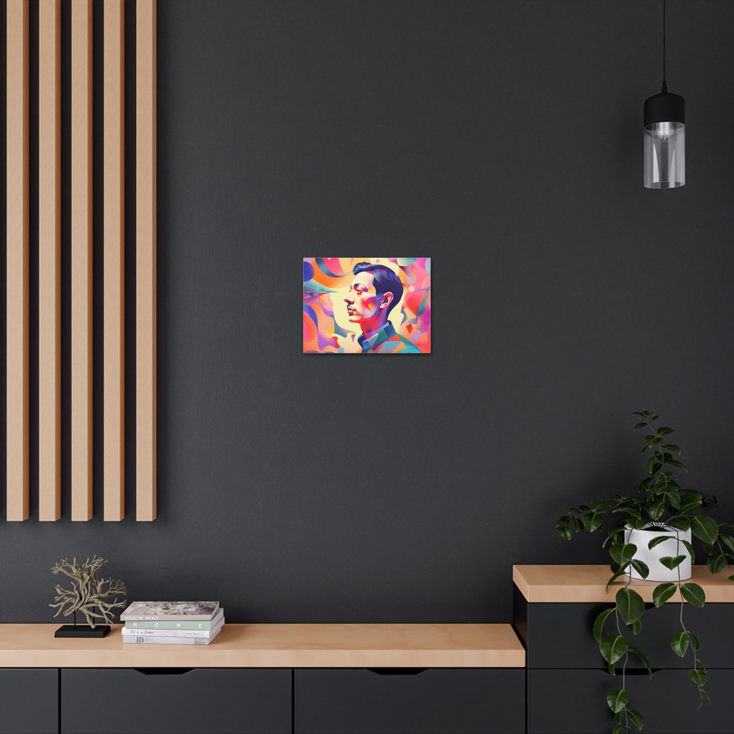 Vibrant Canvas Gallery Wrap - Abstract Male Portrait Art