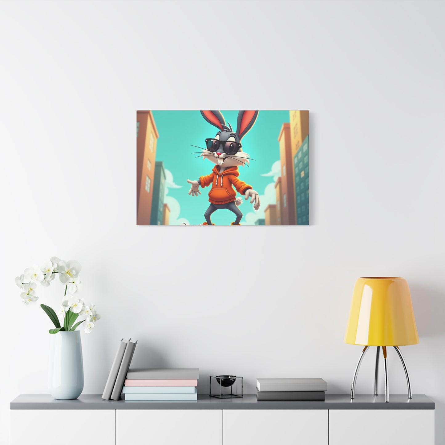 Canvas Print - Cool Cartoon Rabbit Wall Art