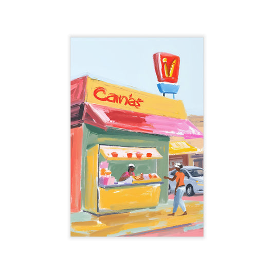 Vintage Fast Food Wall Decal - Colorful Outdoor Eatery Decor