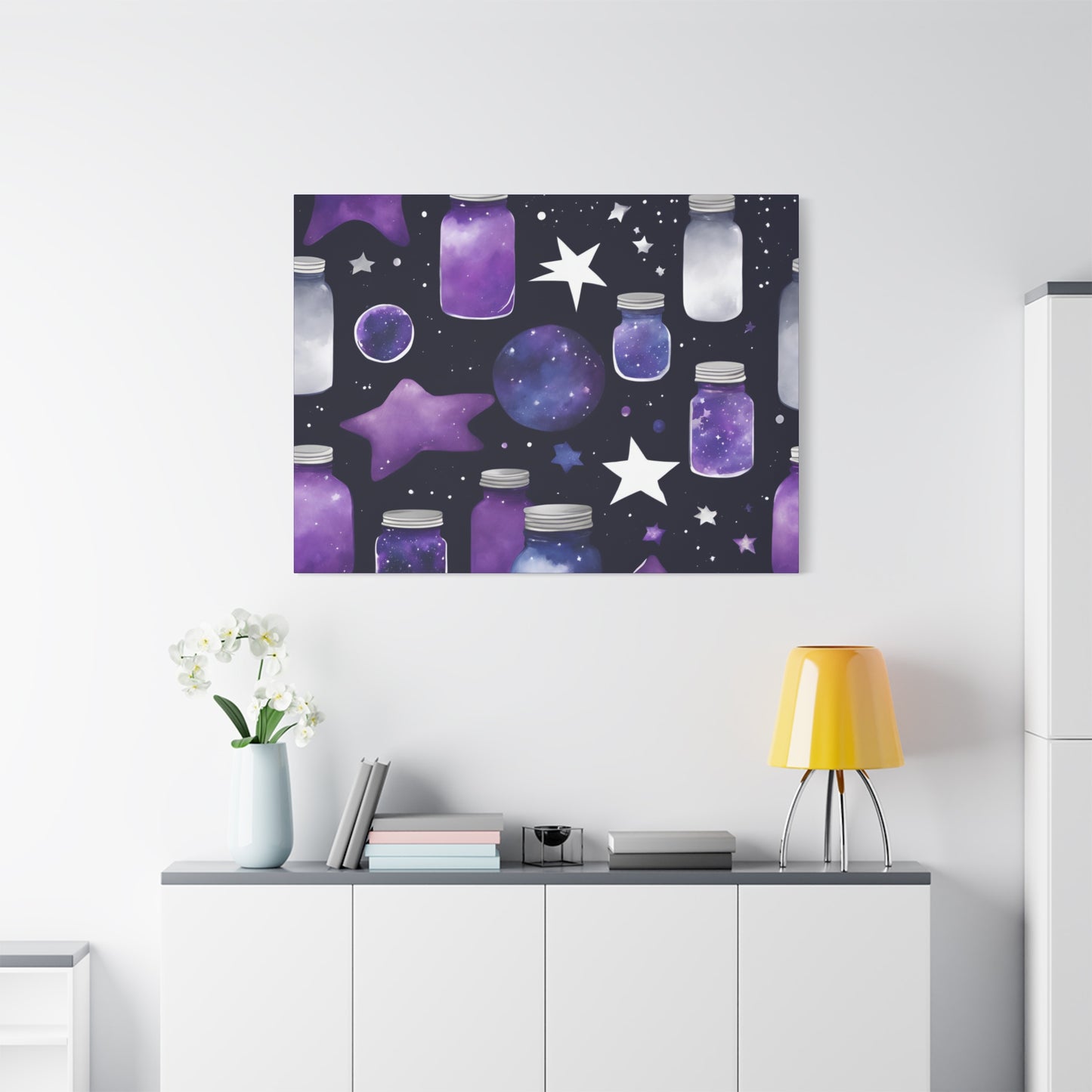 Dreamer's Cosmic Starry Night Canvas – Celestial Wall Art for Inspired Home Decor