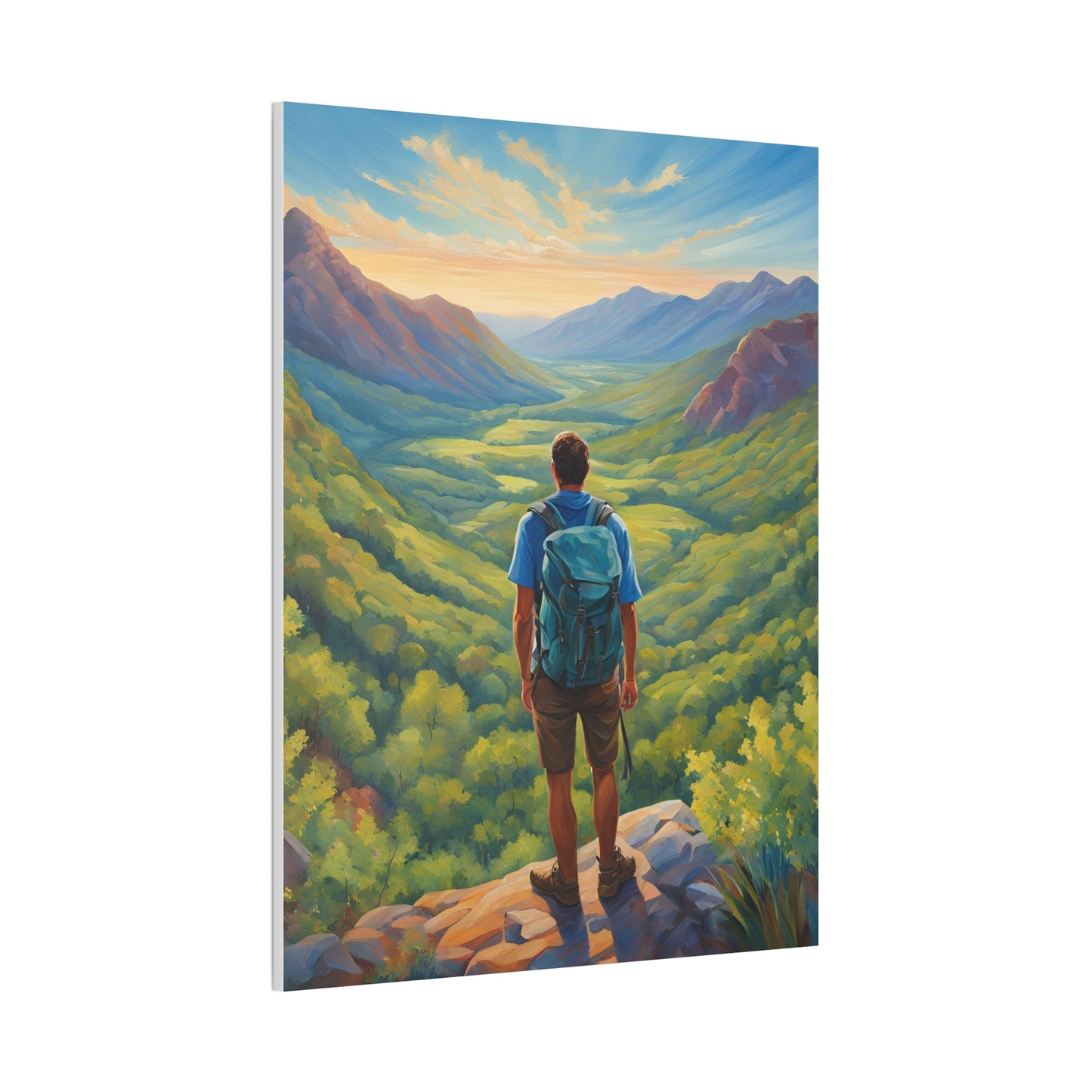 Adventure Landscape Canvas Print - Nature Hike Wall Art for Outdoor Enthusiasts