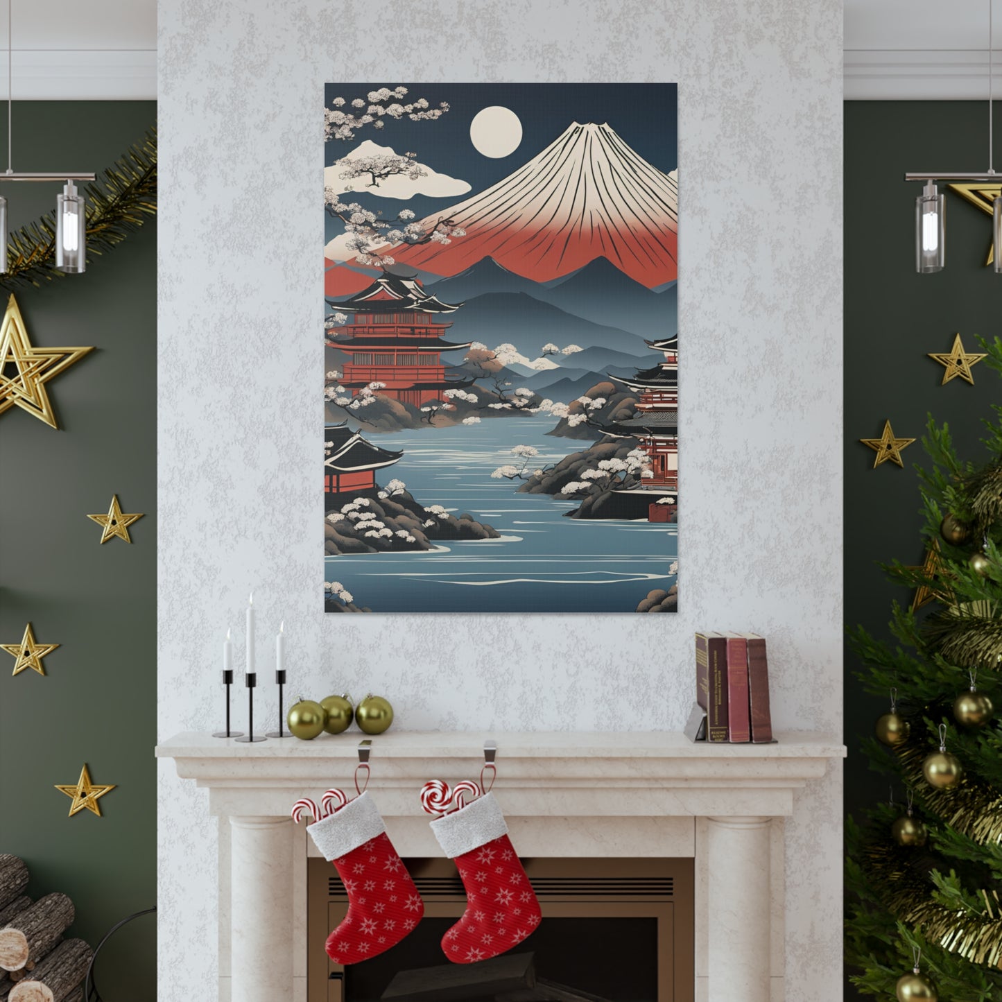 Japanese Mountain Canvas Gallery Wraps - Scenic Home Wall Art for Nature Lovers | Japanese Ukiyo-e