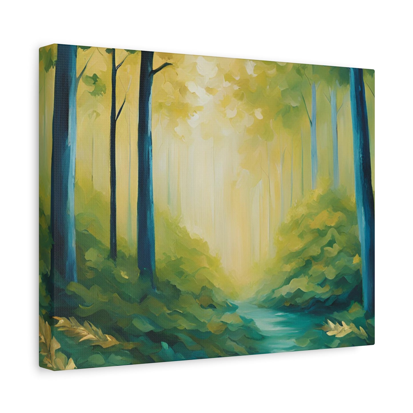 Serene Forest Matte Canvas Wall Art – Tranquil Nature Landscape Print