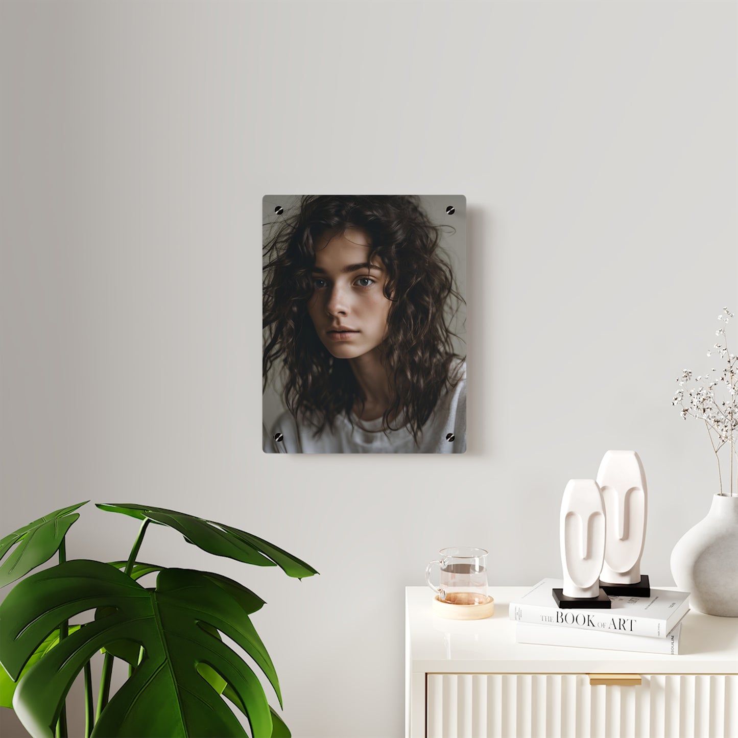 Modern Acrylic Wall Art - Elegant Portrait Panel for Home Decor