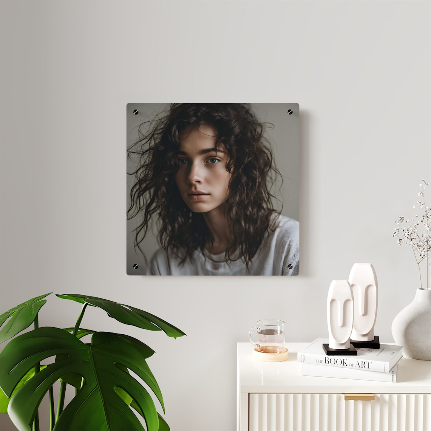 Modern Acrylic Wall Art - Elegant Portrait Panel for Home Decor