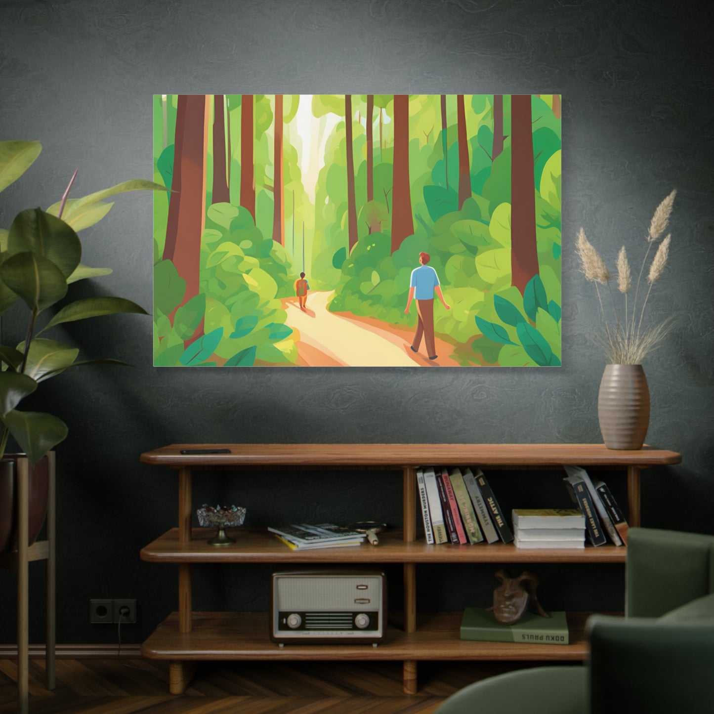 Canvas Wall Art - Tranquil Forest Scene