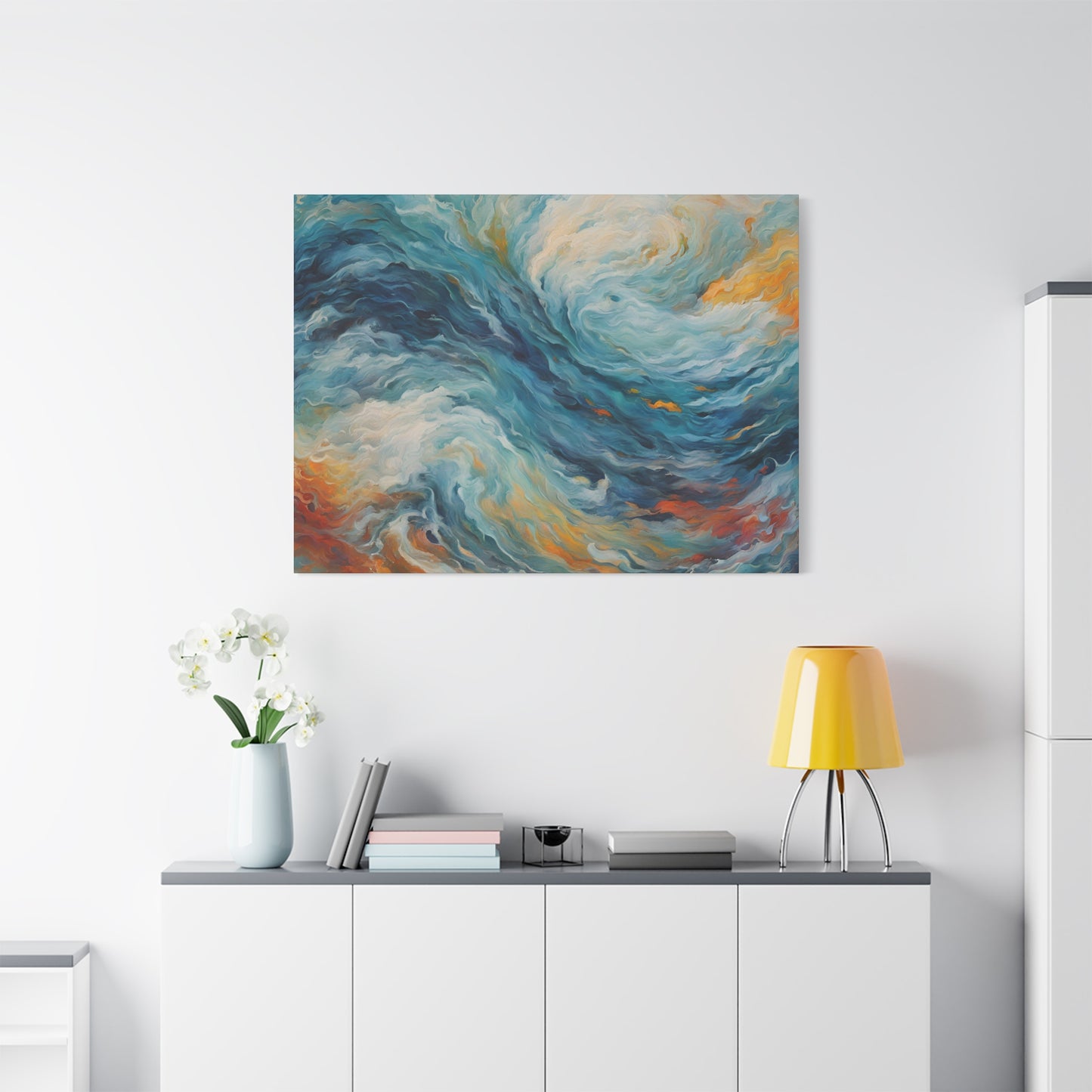 Abstract Ocean Wave Canvas Art